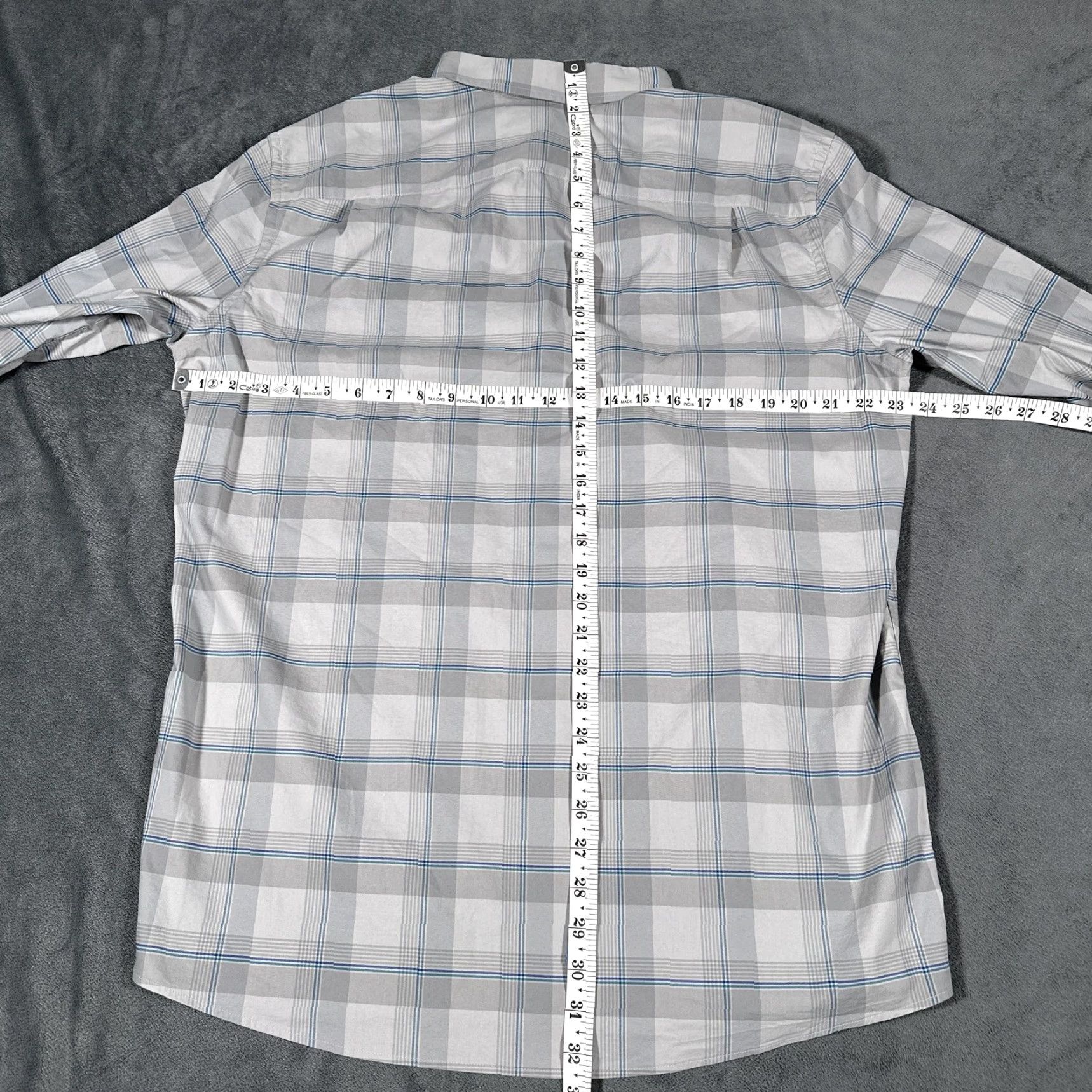 Southern Tide Southern Tide Coastal Passage Shirt Mens Large Gray Plaid Stretch Button Down Size US L / EU 52-54 / 3 - 6 Thumbnail