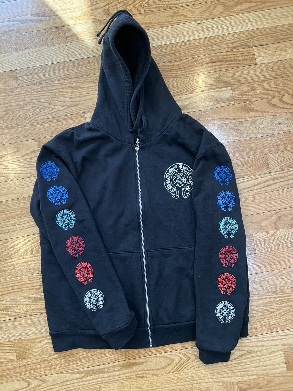 Chrome hearts multi color horseshoe zip up