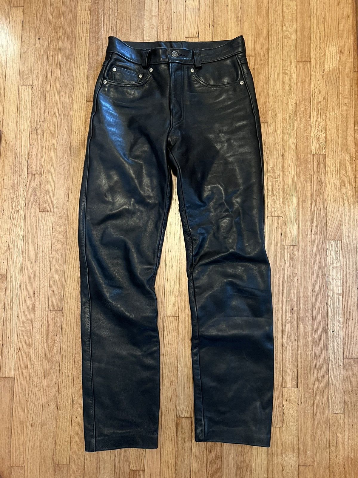 Vintage Schott NYC genuine leather pants 30x31 | Grailed