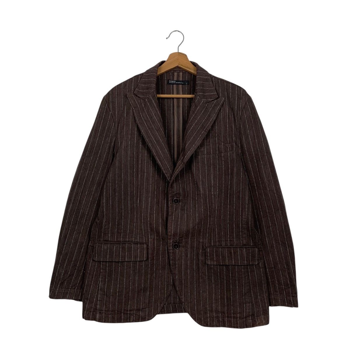 Japanese Brand Japanese Brand Modern Stripe Casual Jacket Size US M / EU 48-50 / 2 - 1 Thumbnail