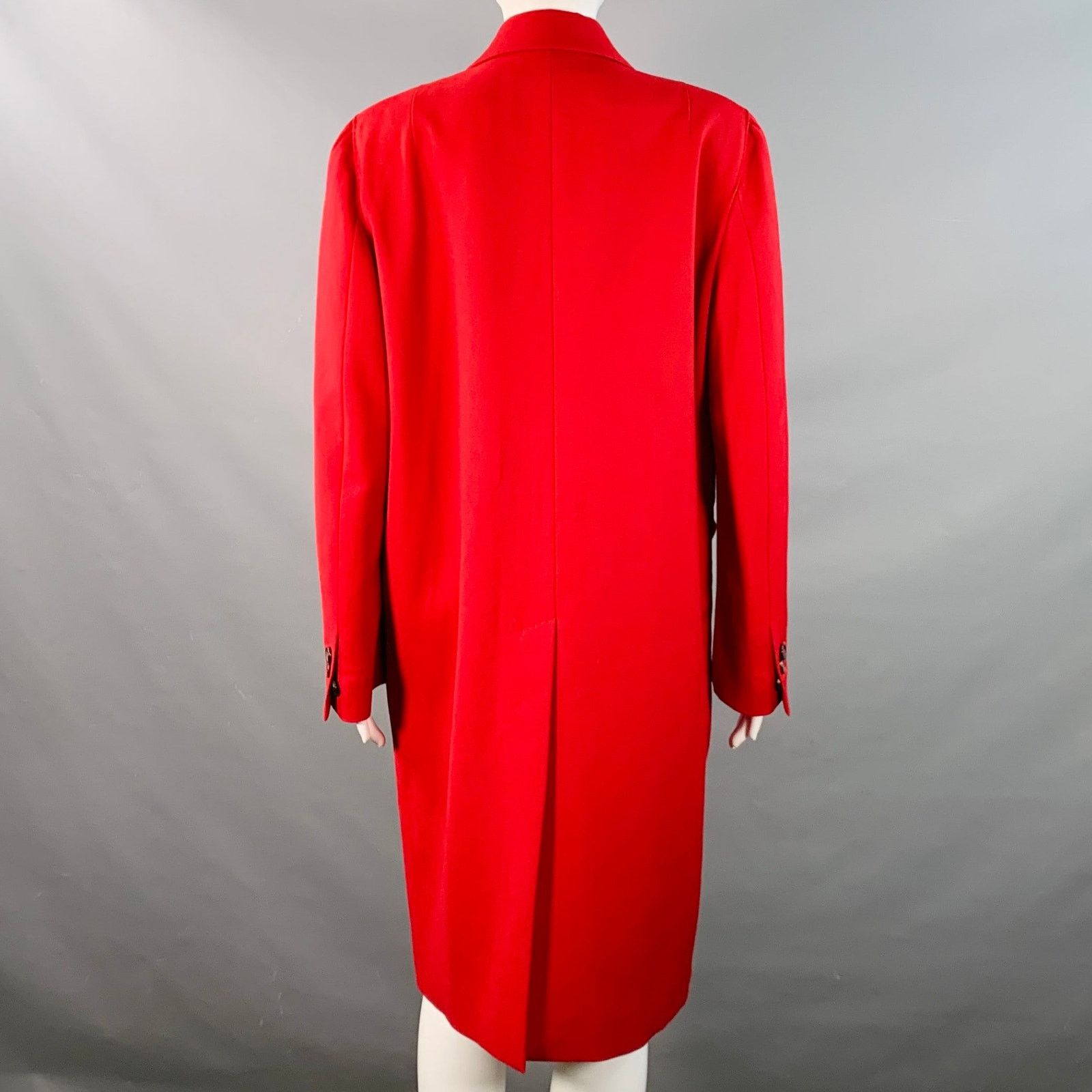 Dsquared2 Size M Red Wool Blend Double Breasted Peak Lapel Coat Size M / US 6-8 / IT 42-44 - 3 Thumbnail
