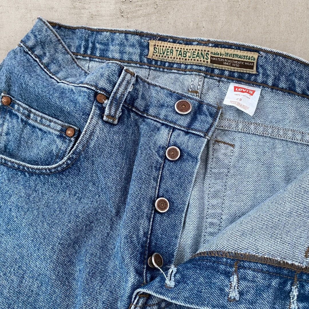 Levi's Vintage Levi's Silver Tab Jorts Button Fly Denim Jean Shorts Size US 29 - 7 Thumbnail