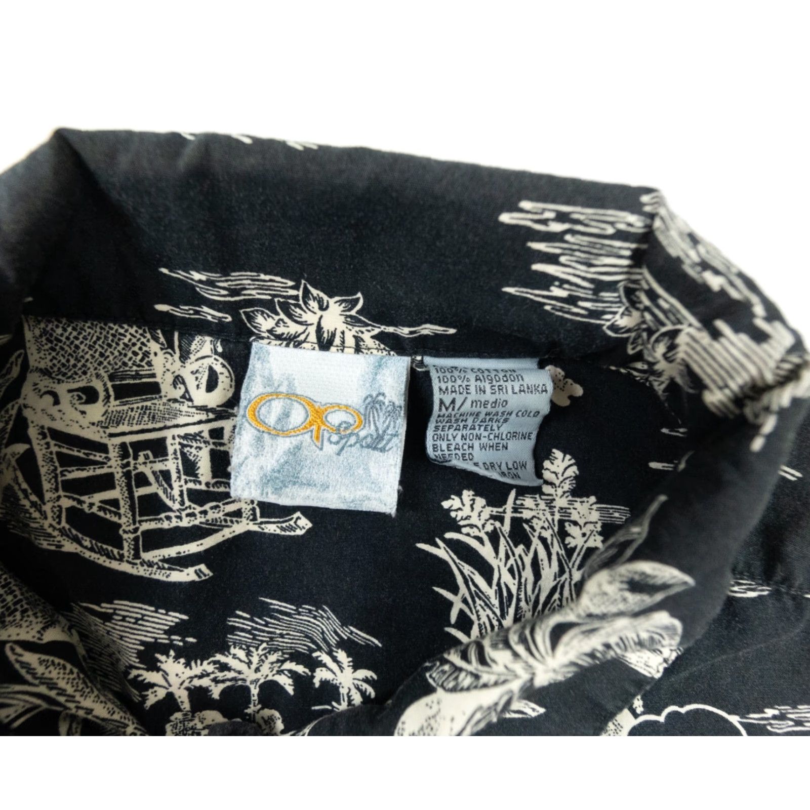 Ocean Pacific Ocean Pacific Shirt Men’s Medium Black Short Sleeve Button-Front Hawaiian Camp Style Size US M / EU 48-50 / 2 - 4 Thumbnail