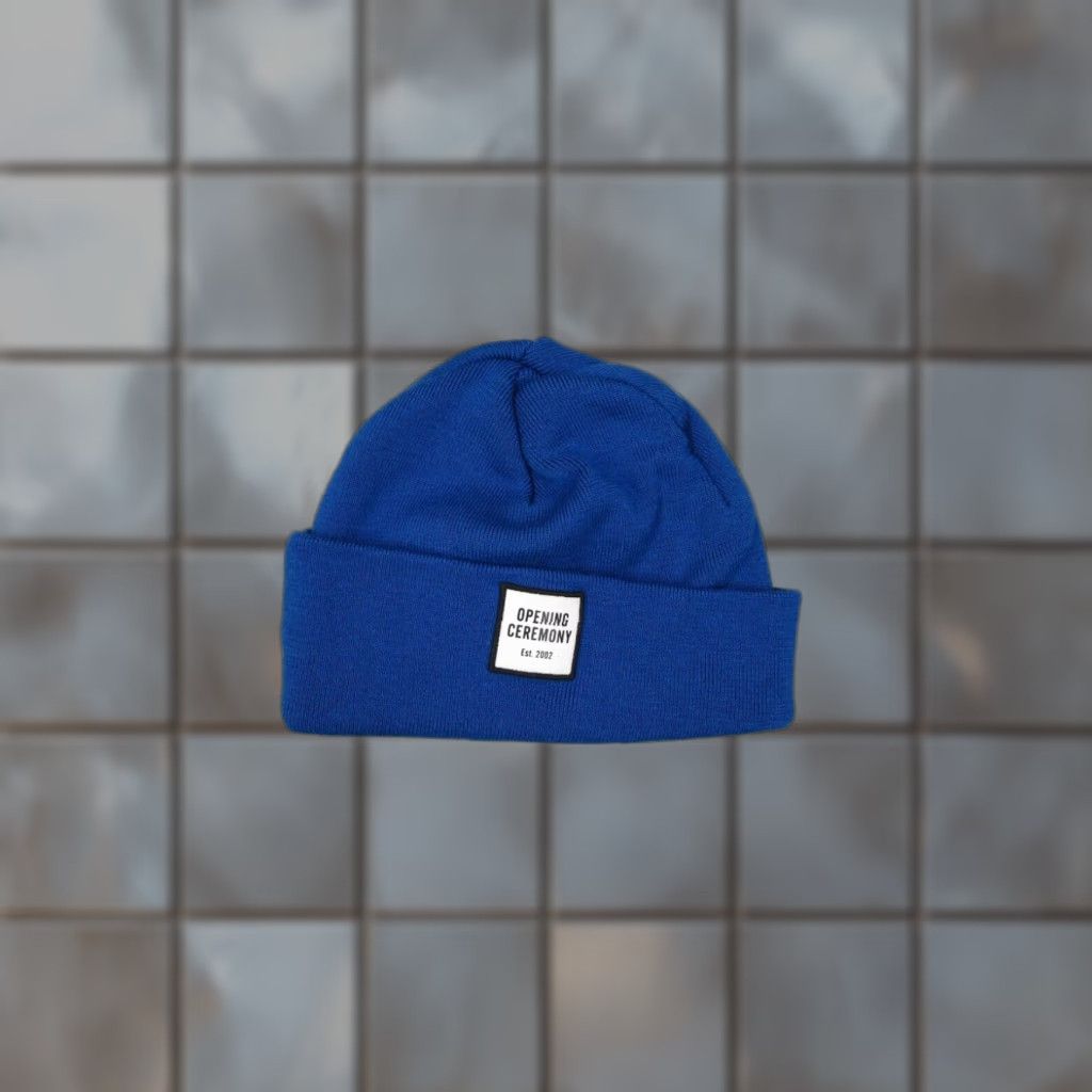 Opening Ceremony Opening Ceremony Blue Virgin Wool Cuffed Beanie Mens One Size Italy Made Size ONE SIZE - 1 Thumbnail