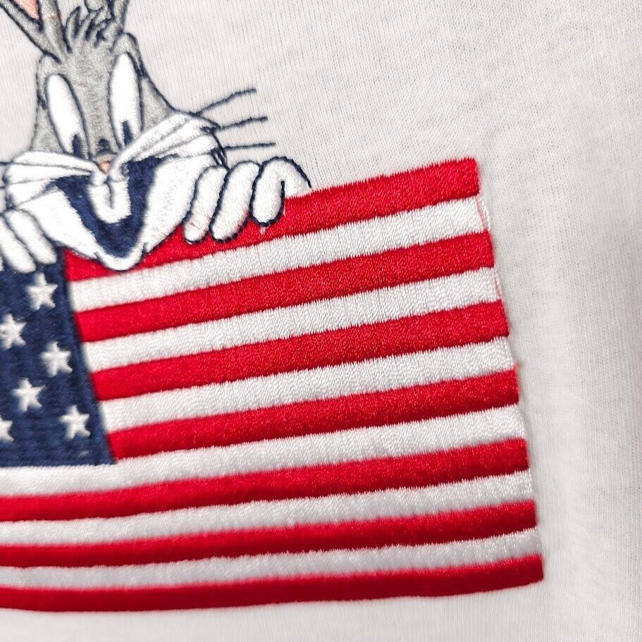Warner Bros Looney Tunes Olympics T Shirt Mens Size Medium White Team US Size US M / EU 48-50 / 2 - 4 Thumbnail