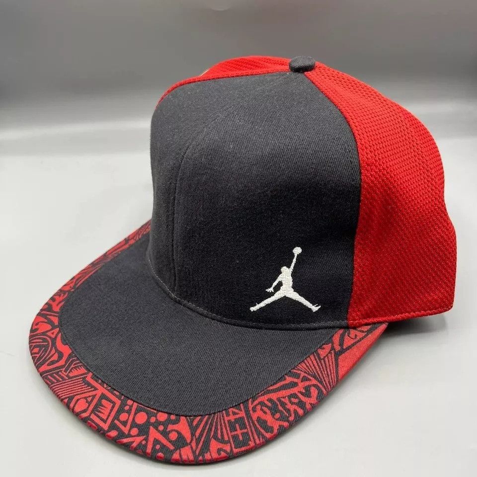 Jordan Brand Air Jordan Hat Men 7 5/8 20th Anniversary Tribal Fitted Cap Size ONE SIZE - 2 Thumbnail