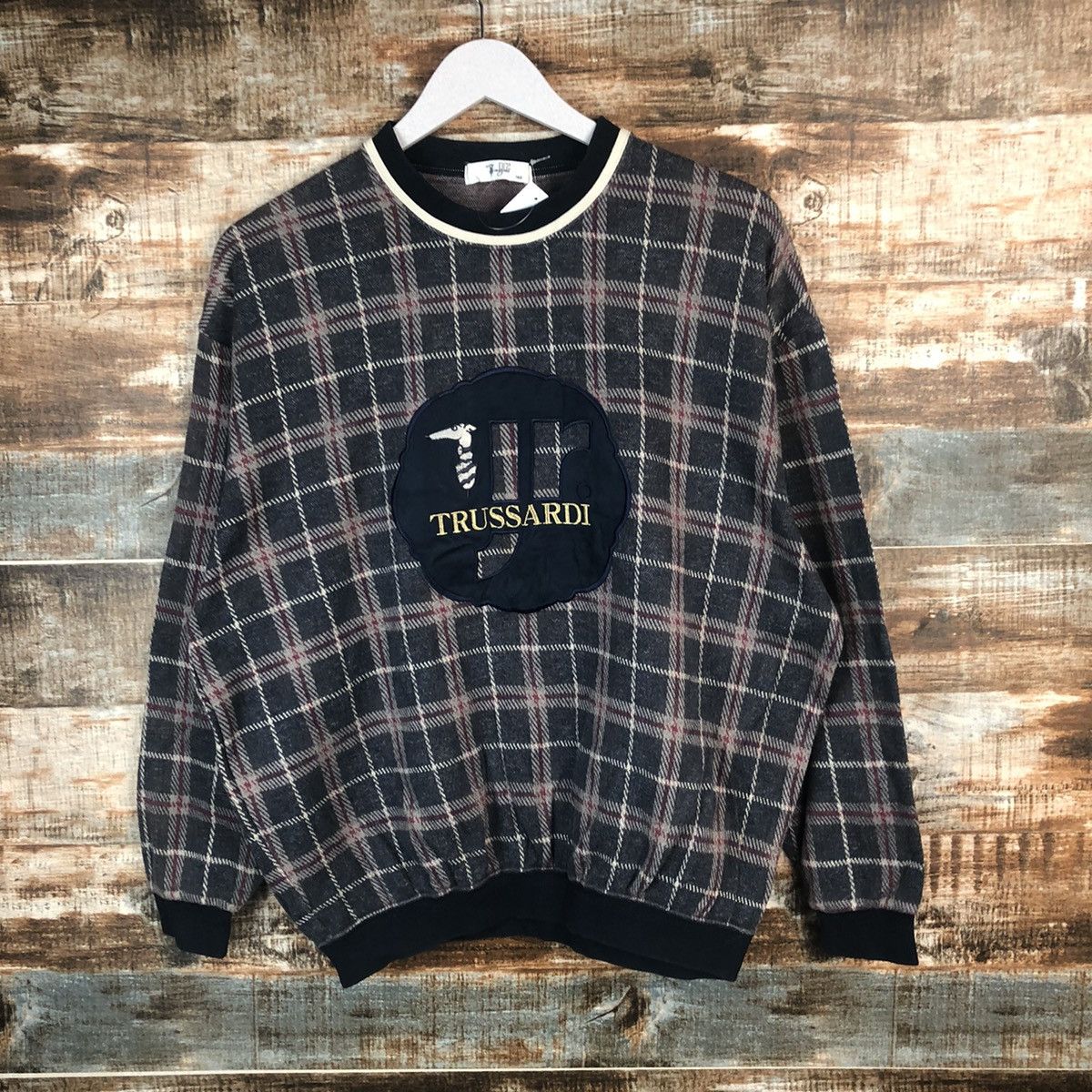 Trussardi Trussardi Checkered vintage Sweatshirt #A1456 Size US M / EU 48-50 / 2 - 3 Thumbnail