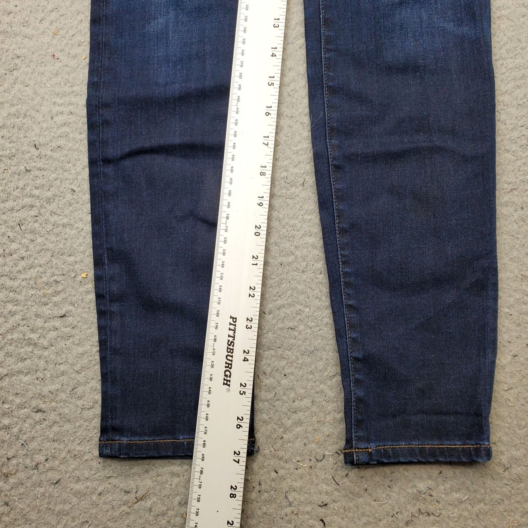 Madewell Madewell Womens 27 Blue Denim Dark Wash Stretch 9" Mid-Rise Skinny Jeans Size 27" / US 4 / IT 40 - 4 Thumbnail