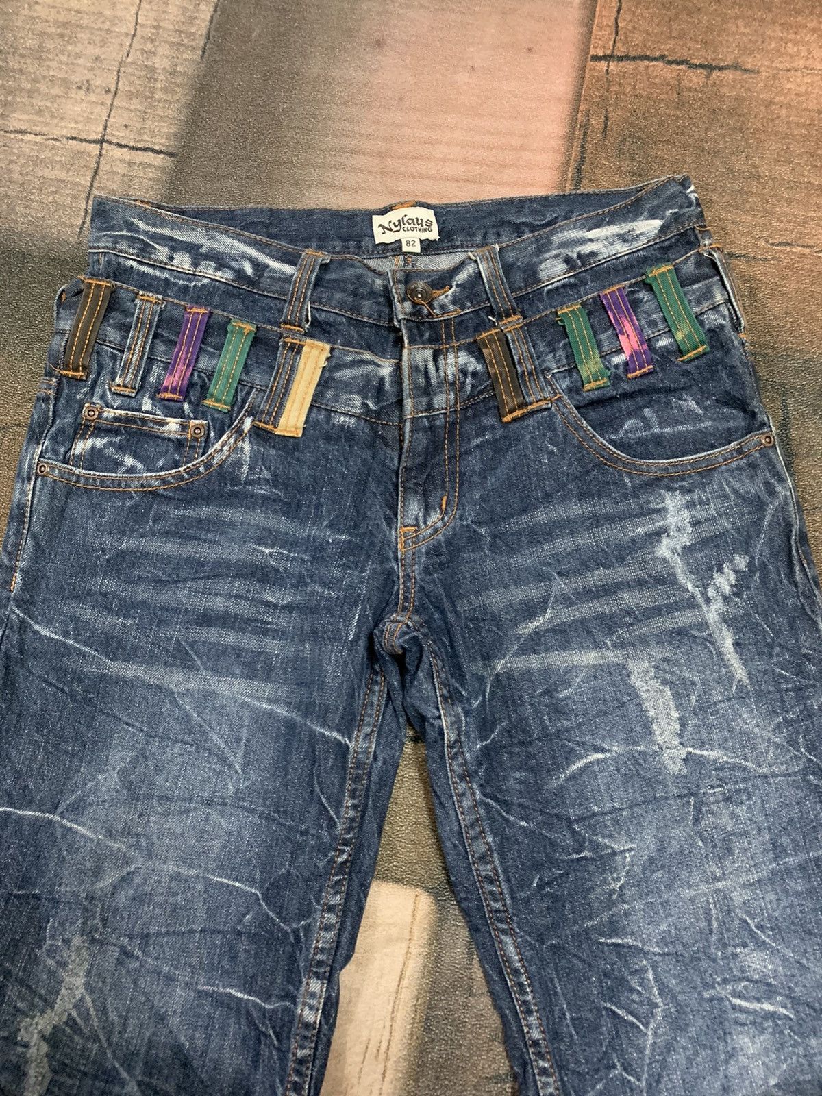 Hysteric Glamour RARE DOUBLE WAIST NYLAUS JEANS PUNK GOTH OPIUM SEDITIONARIES Size US 32 / EU 48 - 3 Thumbnail
