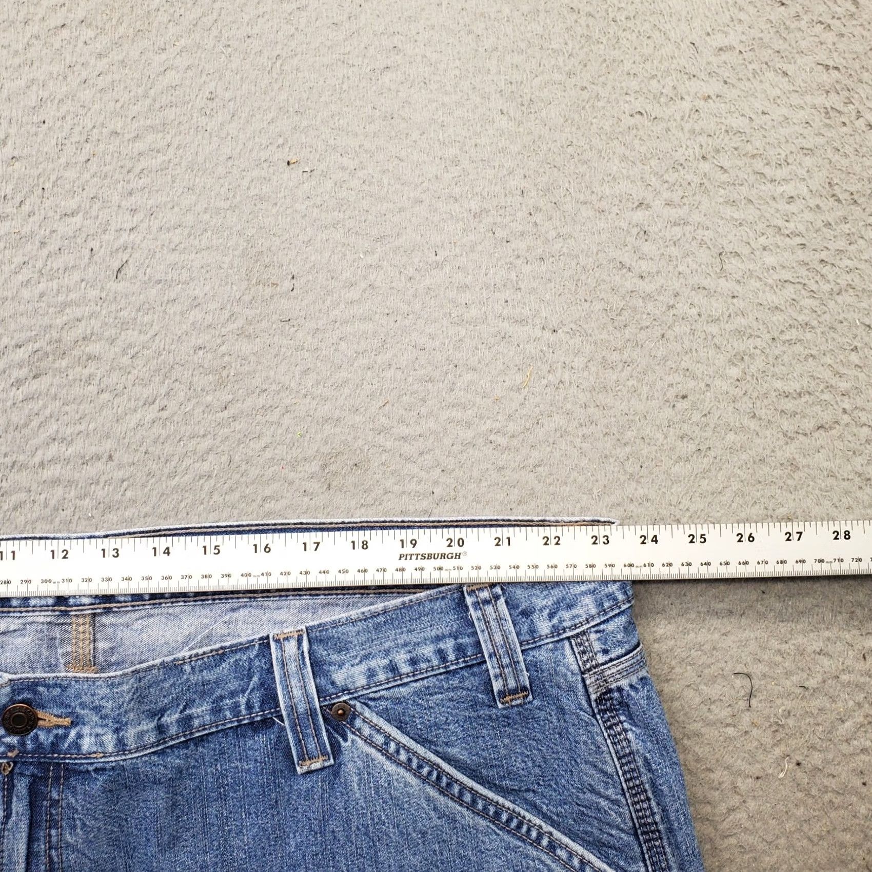 Levi's Levi's Jeans Mens 48x30 Blue Denim High Rise Straight Carpenter 5-Pocket Regular Size: Mens Size 48 Blue Denim 100% Cotton Jeans Mens Size US 32 / EU 48 - 6 Thumbnail