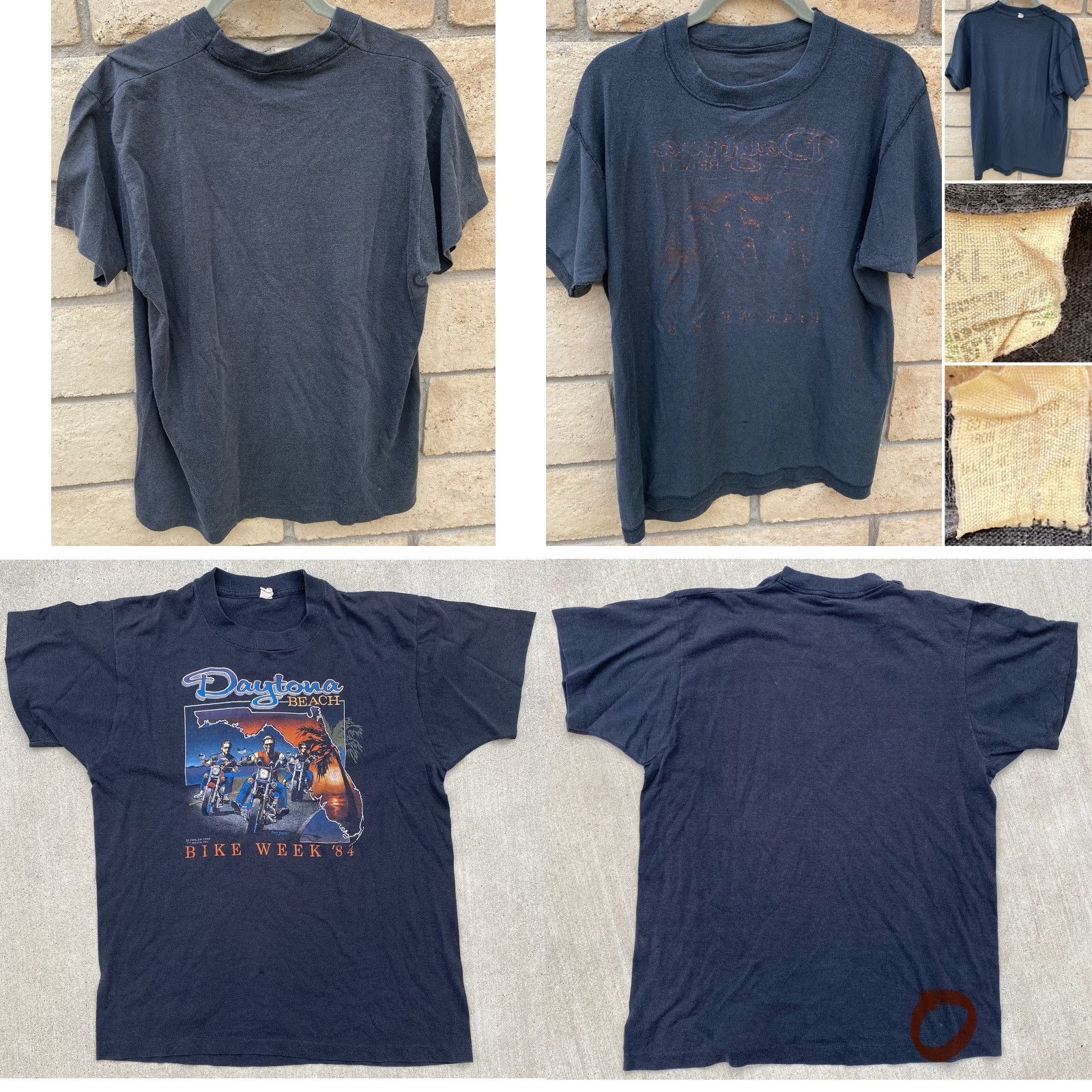 Vintage VINTAGE Daytona Beach Bike Week 84 T Shirt 3D Emblem Biker Tee XL 1980s Black Mens graphic tee Size US XL / EU 56 / 4 - 10 Thumbnail