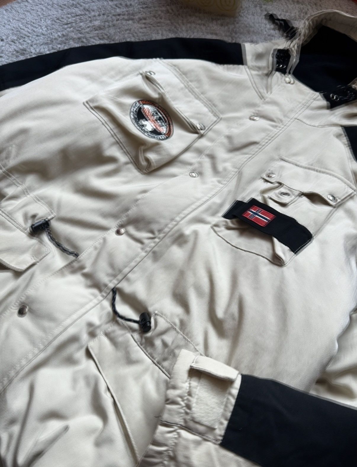 Napapijri 00s Napapijri Jacket Rare Big Logo Puffer Vintage Retro Size US XL / EU 56 / 4 - 5 Thumbnail