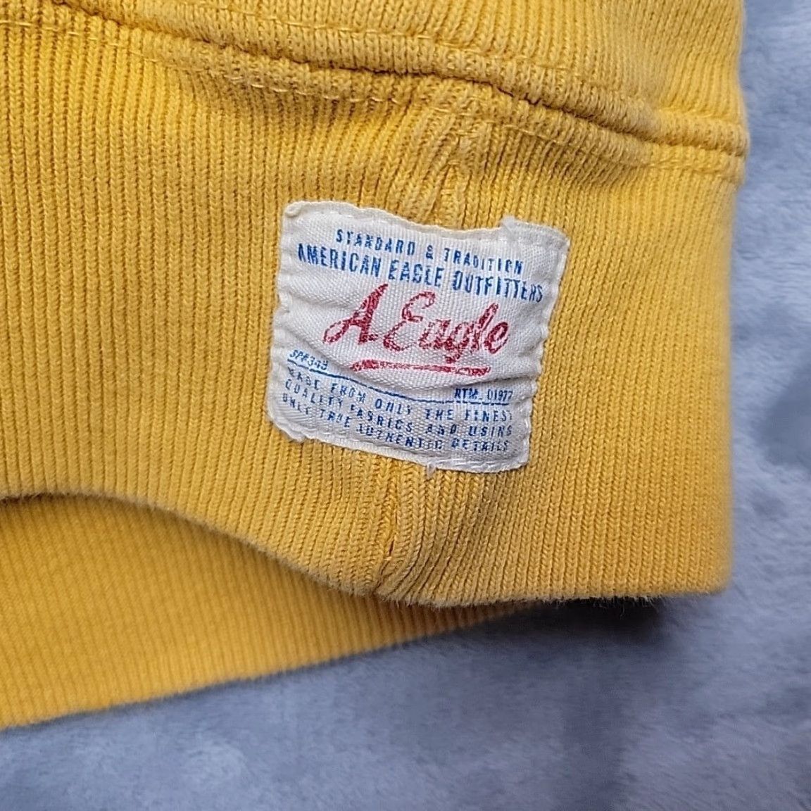 American Eagle Outfitters VINTAGE American Eagle Hoodie Mens L Gold Fleece Pullover Long Sleeve Logo Solid Cotton Casual 90s Mens Size US L / EU 52-54 / 3 - 2 Thumbnail