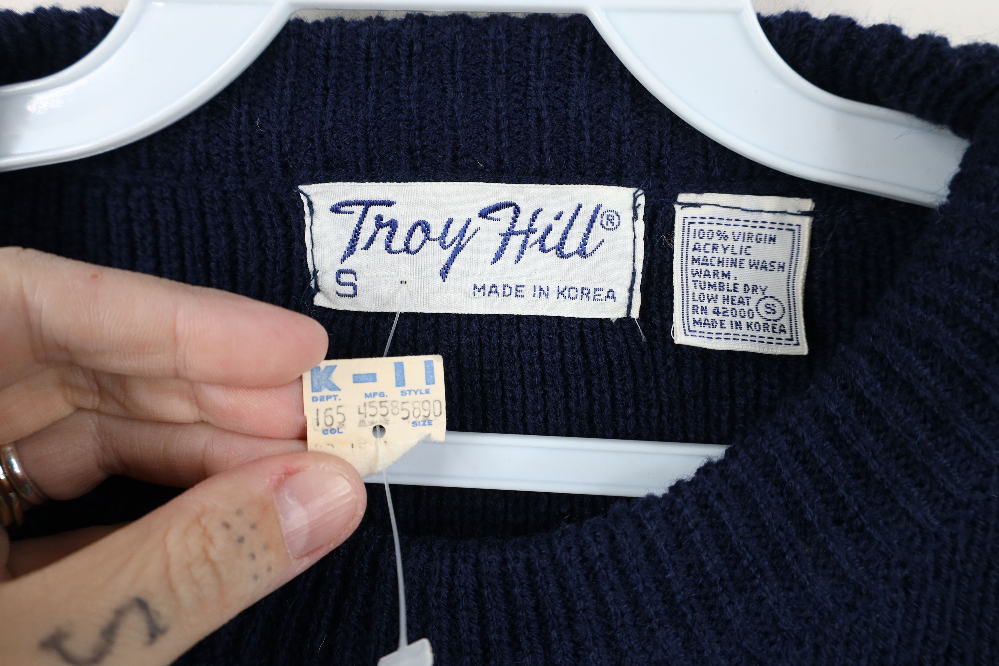 Vintage Deadstock Vintage 70s Streetwear Knit Crewneck Sweater Size US S / EU 44-46 / 1 - 4 Thumbnail