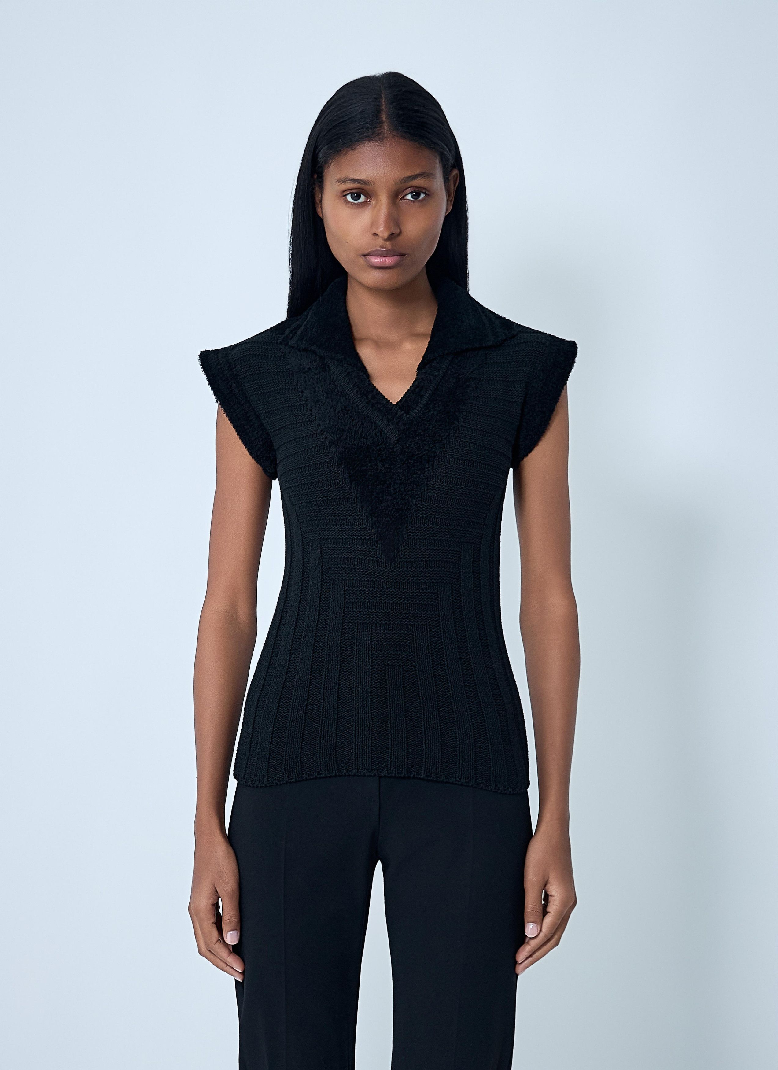 Kiko Kostadinov Quimby Knitted Polo Vest Size M / US 6-8 / IT 42-44 - 1 Thumbnail