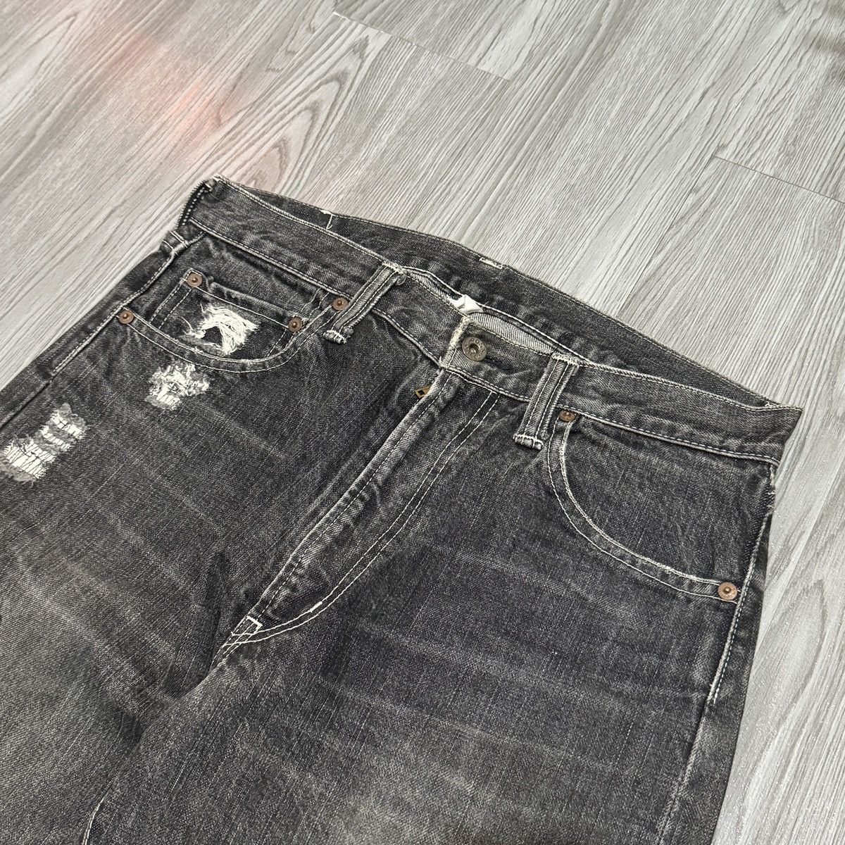 Post Overalls Post Overall Selvedge Ripped Jeans Size US 32 / EU 48 - 4 Thumbnail