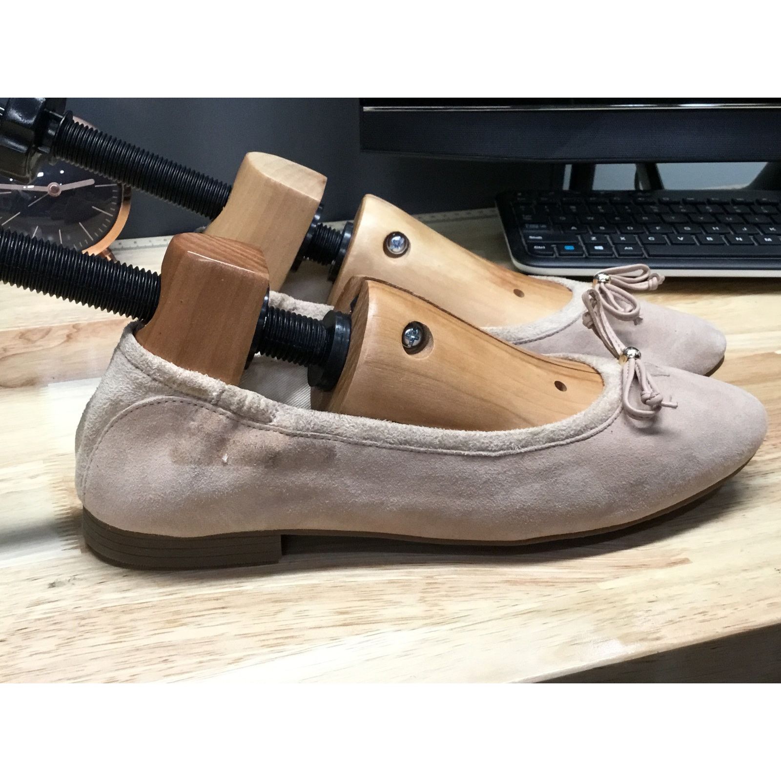 Cole Haan Cole Haan Keira Women's Tan Suede Slip-On Ballet Flat 9.5 Size US 9.5 / IT 39.5 - 2 Thumbnail