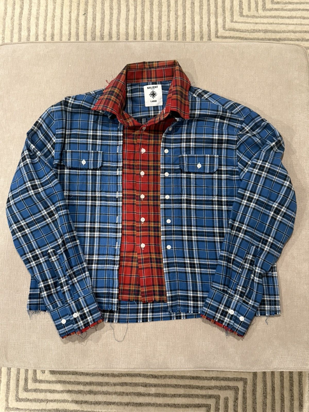 SALIENT double layer cropped flannel