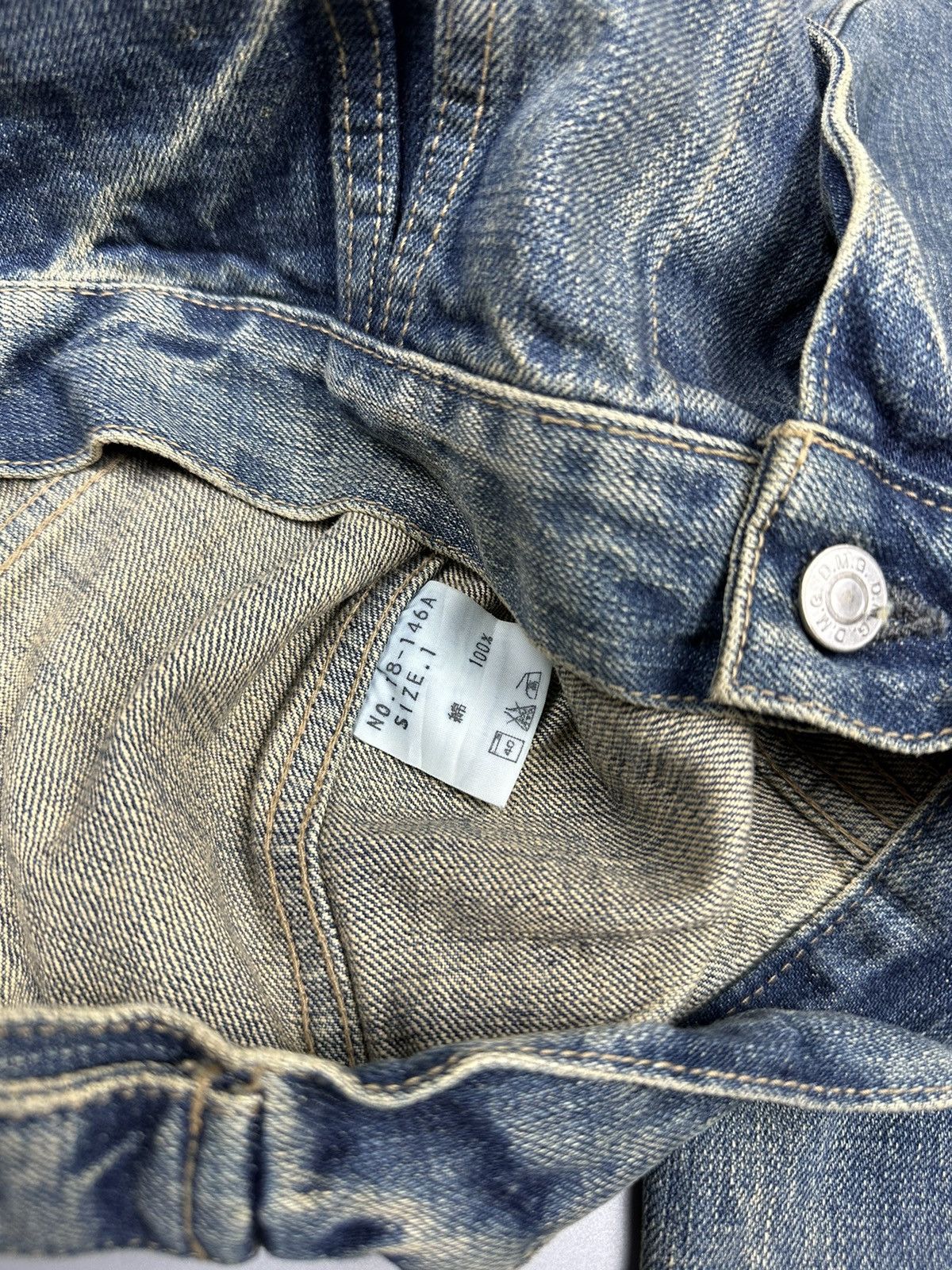 Japanese Brand Vintage Domingo D.M.G Lightning Denim Jacket Size US S / EU 44-46 / 1 - 8 Thumbnail