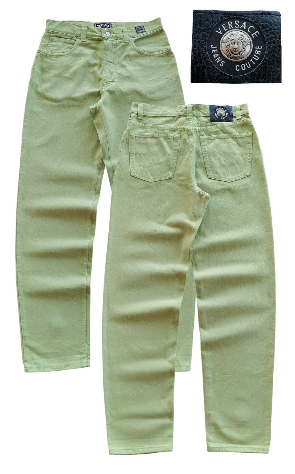 Versace Jeans Couture Vintage Versace Jeans Couture Green Jeans Pants Italy Size US 32 / EU 48 - 1 Thumbnail