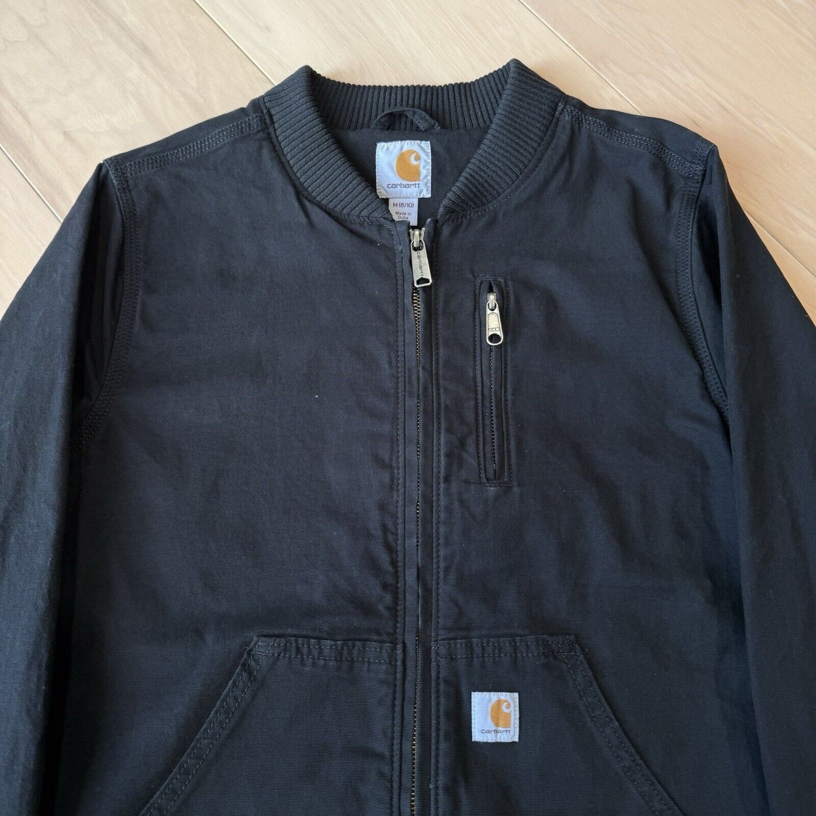Carhartt Carhartt Bomber Jacket Women's Medium Black Full Zip Size M / US 6-8 / IT 42-44 - 3 Thumbnail