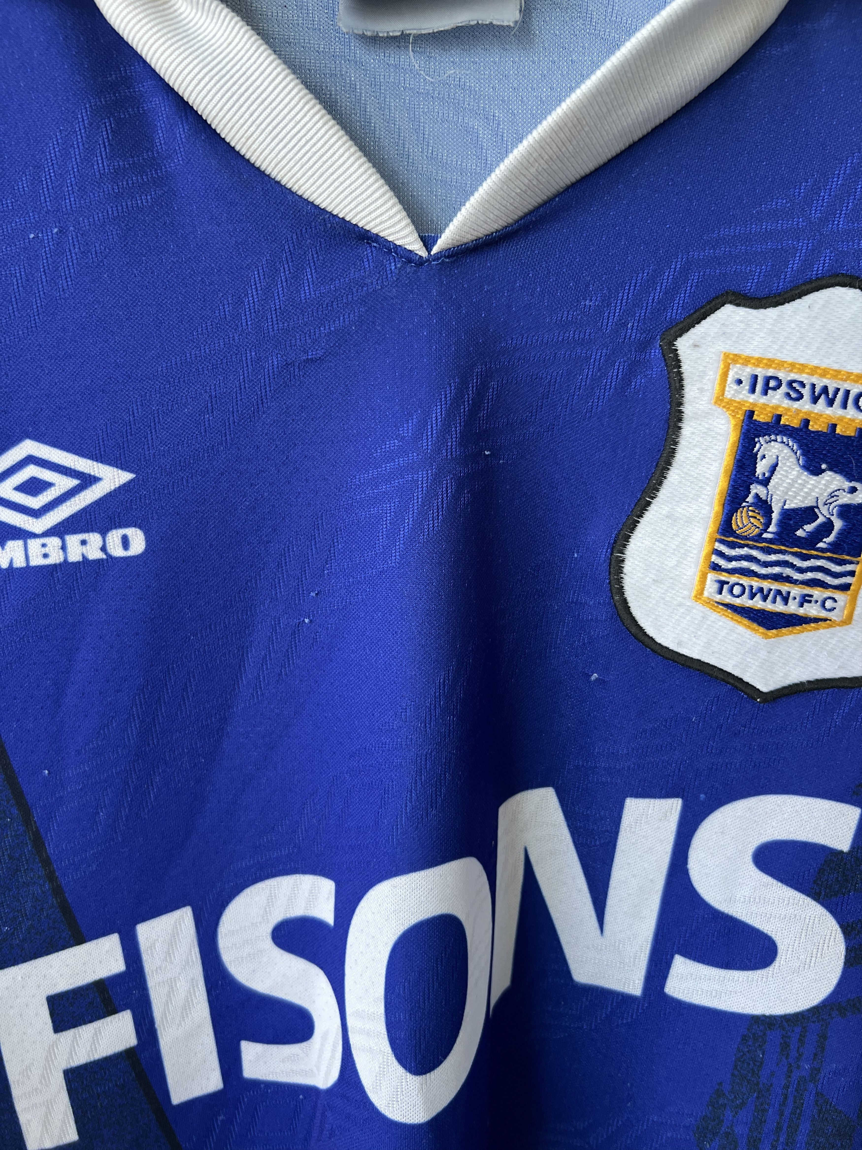 Umbro (XL) Ipswich 1994-95 Home Kit Size US XL / EU 56 / 4 - 6 Thumbnail