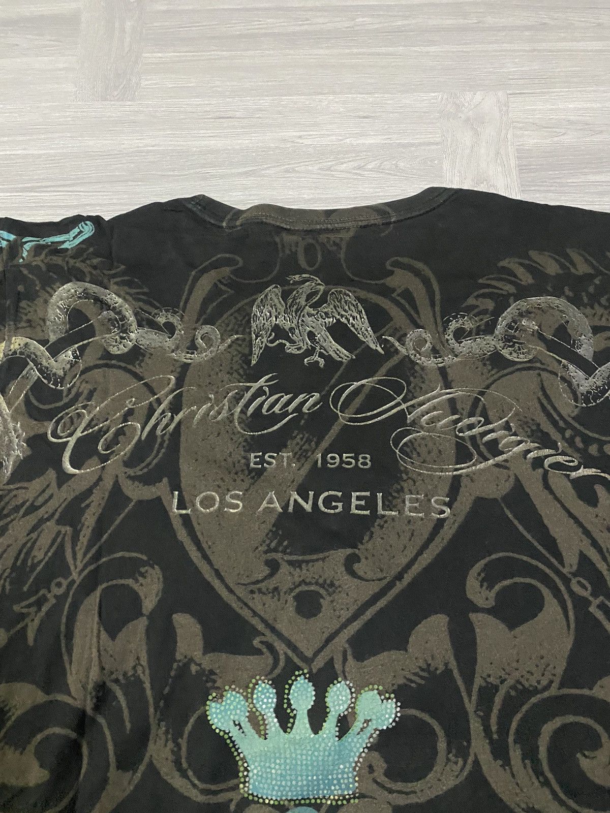 Ed Hardy Vintage Y2K Crristian Audigier Dragon Crown T-Shirt Size US S / EU 44-46 / 1 - 19 Thumbnail