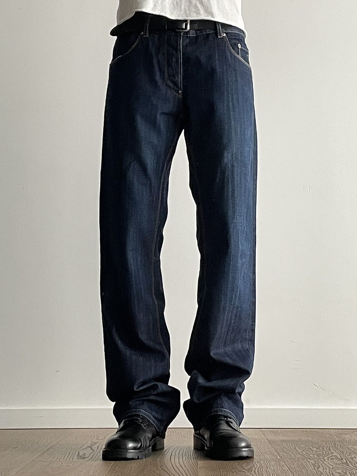 Pre-owned Prada 2000's Bootcut Indigo Denim Jeans