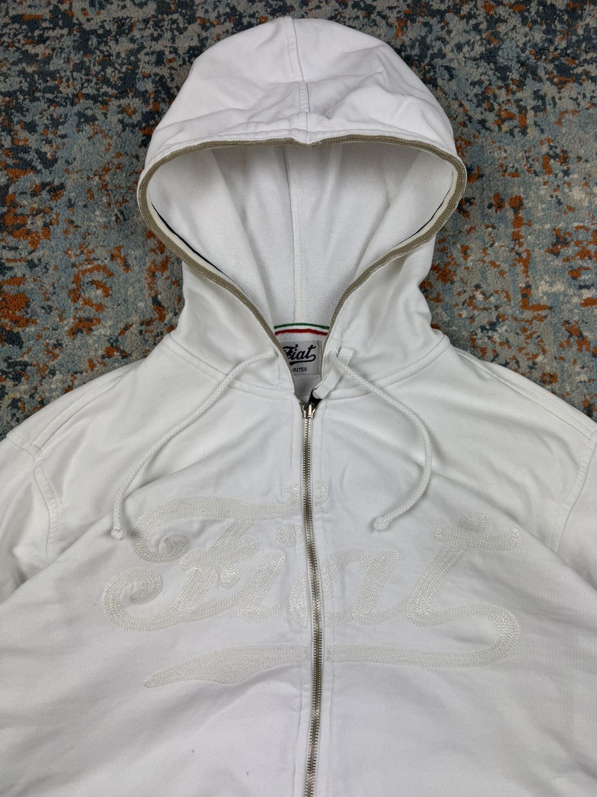 Vintage Vintage y2k Fiat spellout embroidered zip hoodie chief keef Size US L / EU 52-54 / 3 - 5 Thumbnail