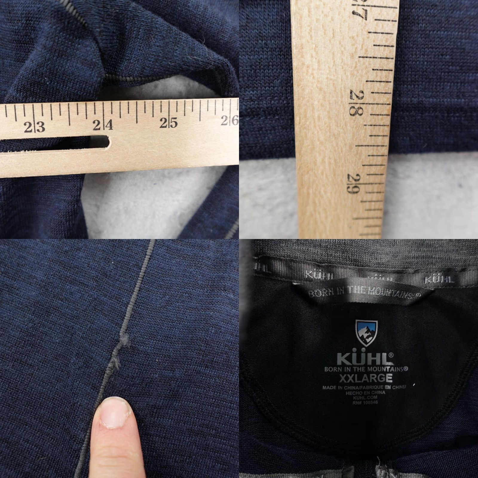 Vintage Kuhl Mens Sweater 2XL Gray Ryzer 1/4 Zip Pullover Knit Hiking Outdoors Mock Neck Size US XXL / EU 58 / 5 - 8 Thumbnail
