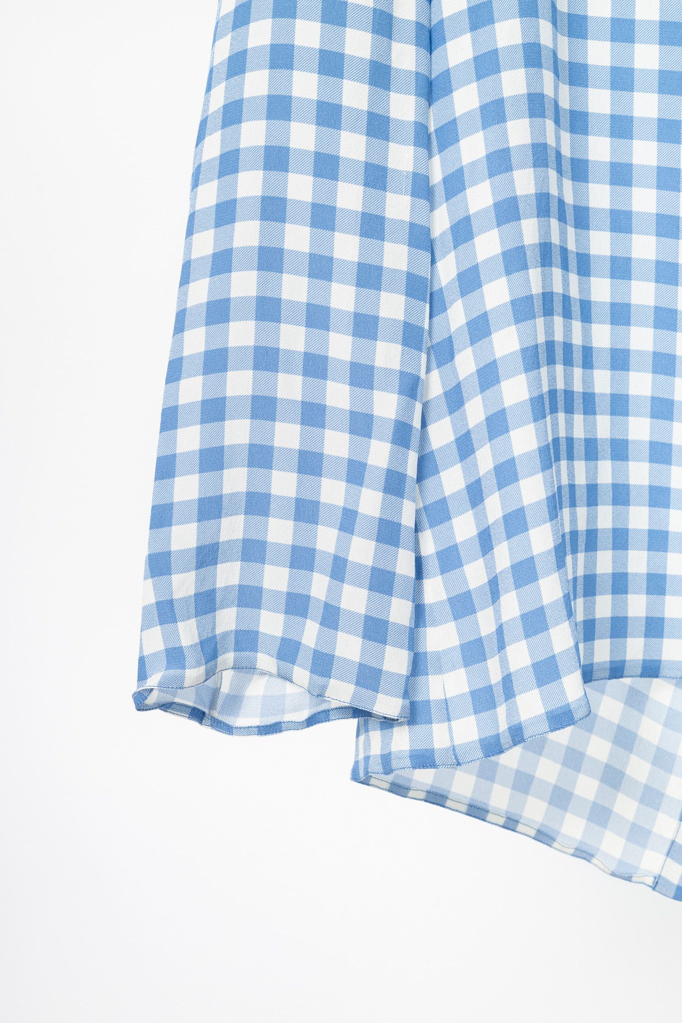 Prada Prada AW13 Blue Gingham Silk Crepe Blouse Size S / US 4 / IT 40 - 5 Thumbnail