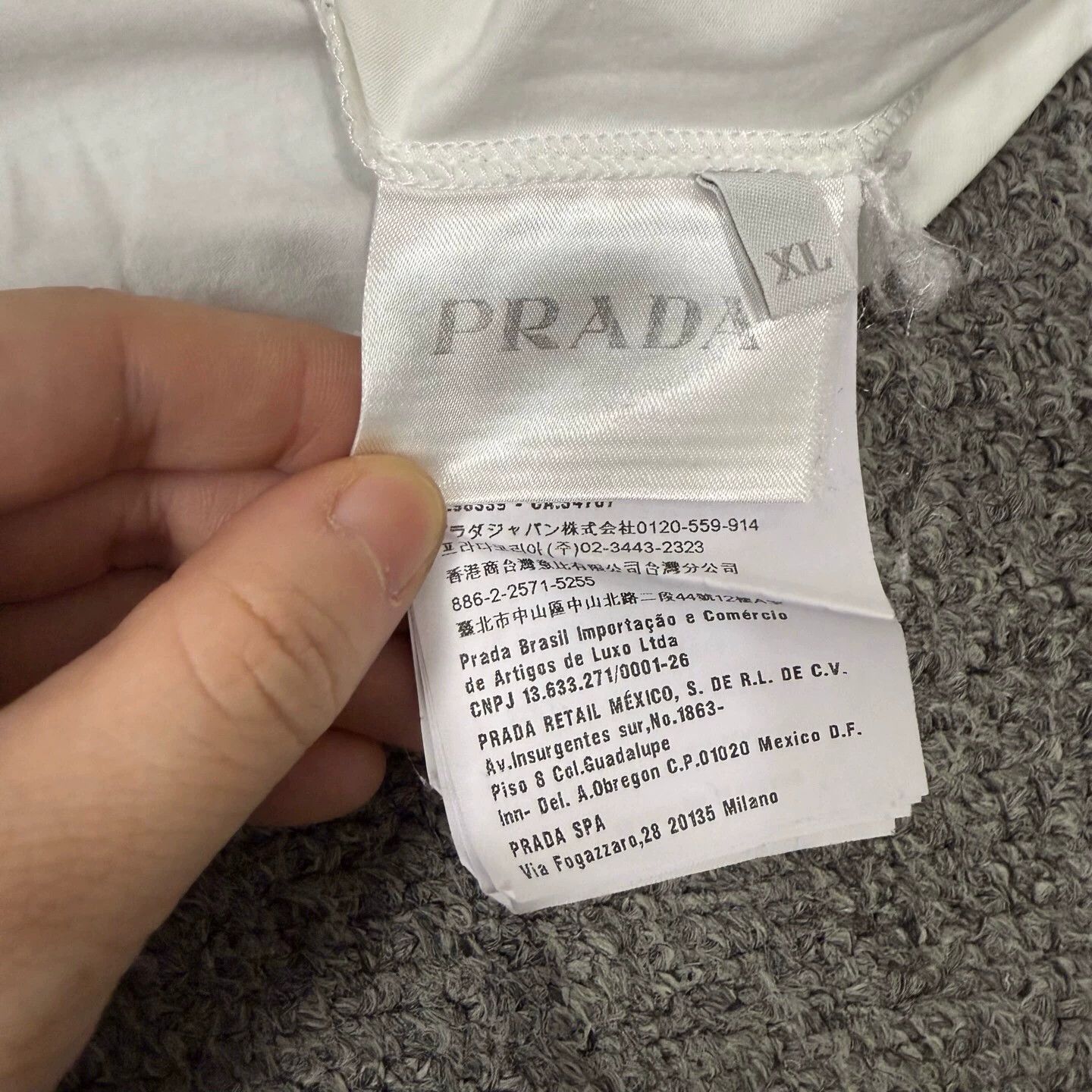 Prada Prada White Nylon Tape Short Sleeve XL Size US XL / EU 56 / 4 - 4 Thumbnail
