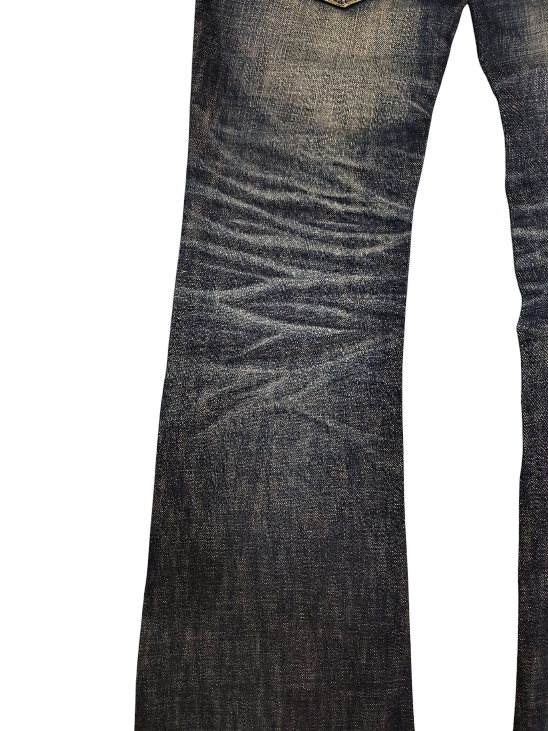 If Six Was Nine Flare Jeans Lolita Clawmark Distress Bootcut Low Rise Y2k Size US 26 / EU 42 - 5 Thumbnail