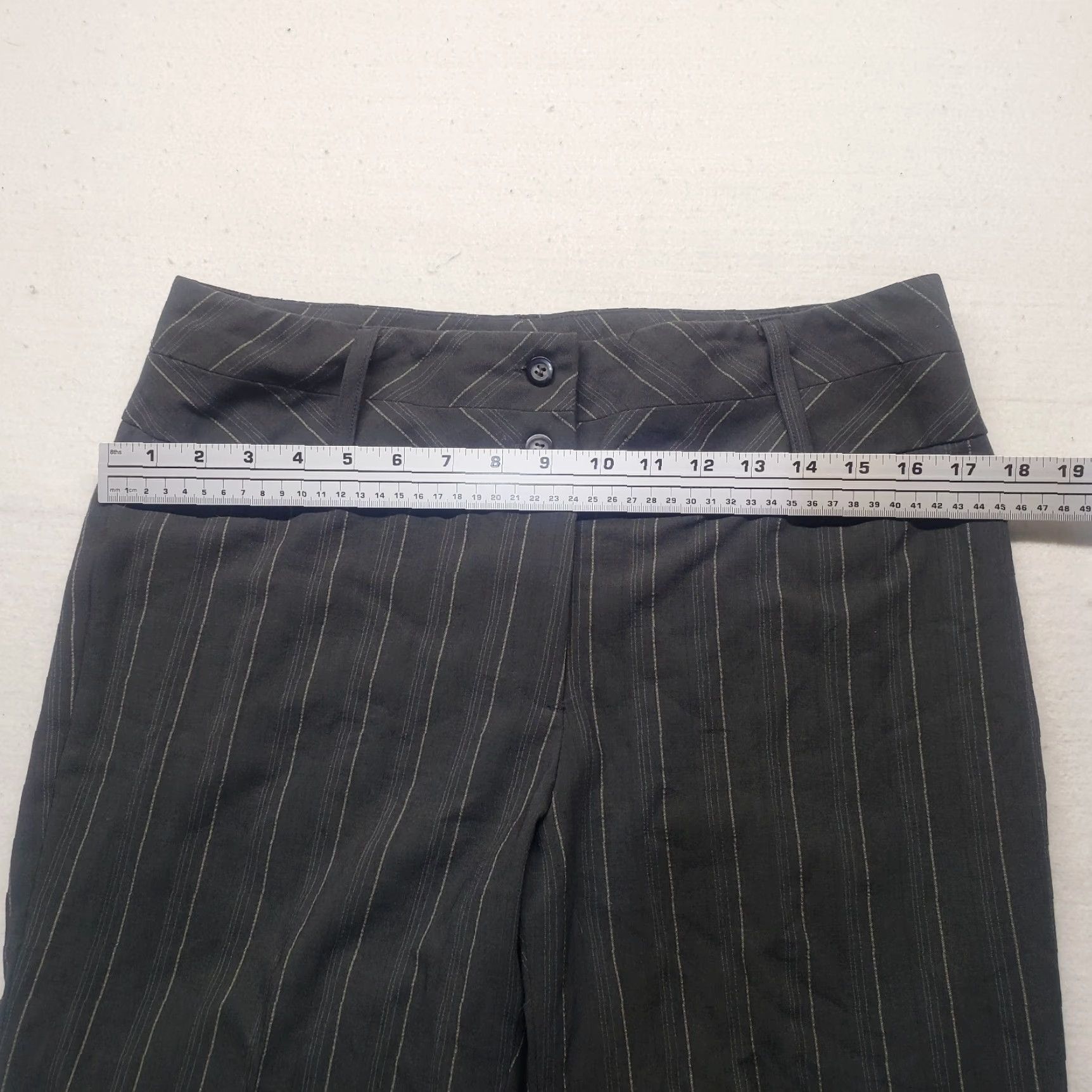 Vintage Nash International Gray Pinstriped Dress Pants Adult Women's Size 12 Size 34" / US 12 / IT 48 - 4 Thumbnail