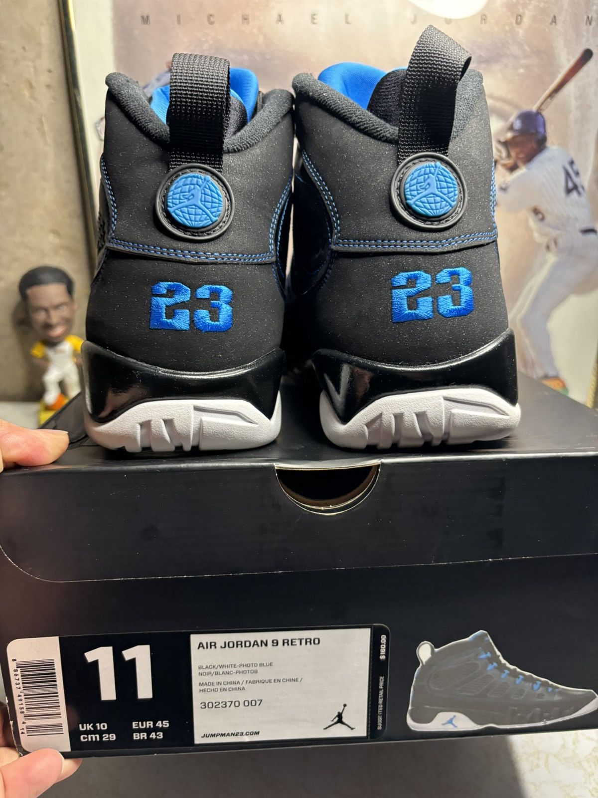 Jordan Brand Air Jordan 9 Retro OG photo blue Size US 11 / EU 44 - 7 Thumbnail