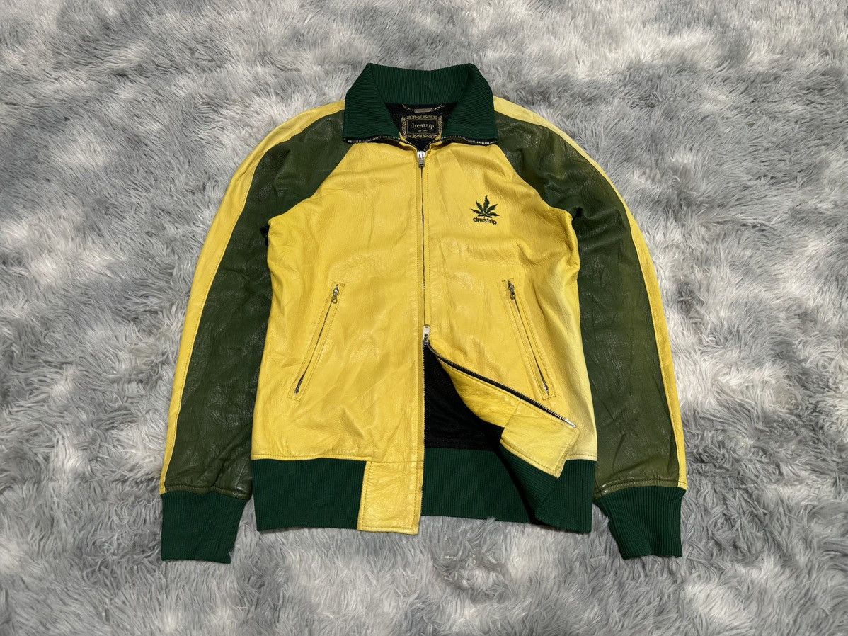 Japanese Brand 🔥Aw04 Drestrip Deer Leather Track Jacket Jamaica Marijuana Size US S / EU 44-46 / 1 - 1 Thumbnail