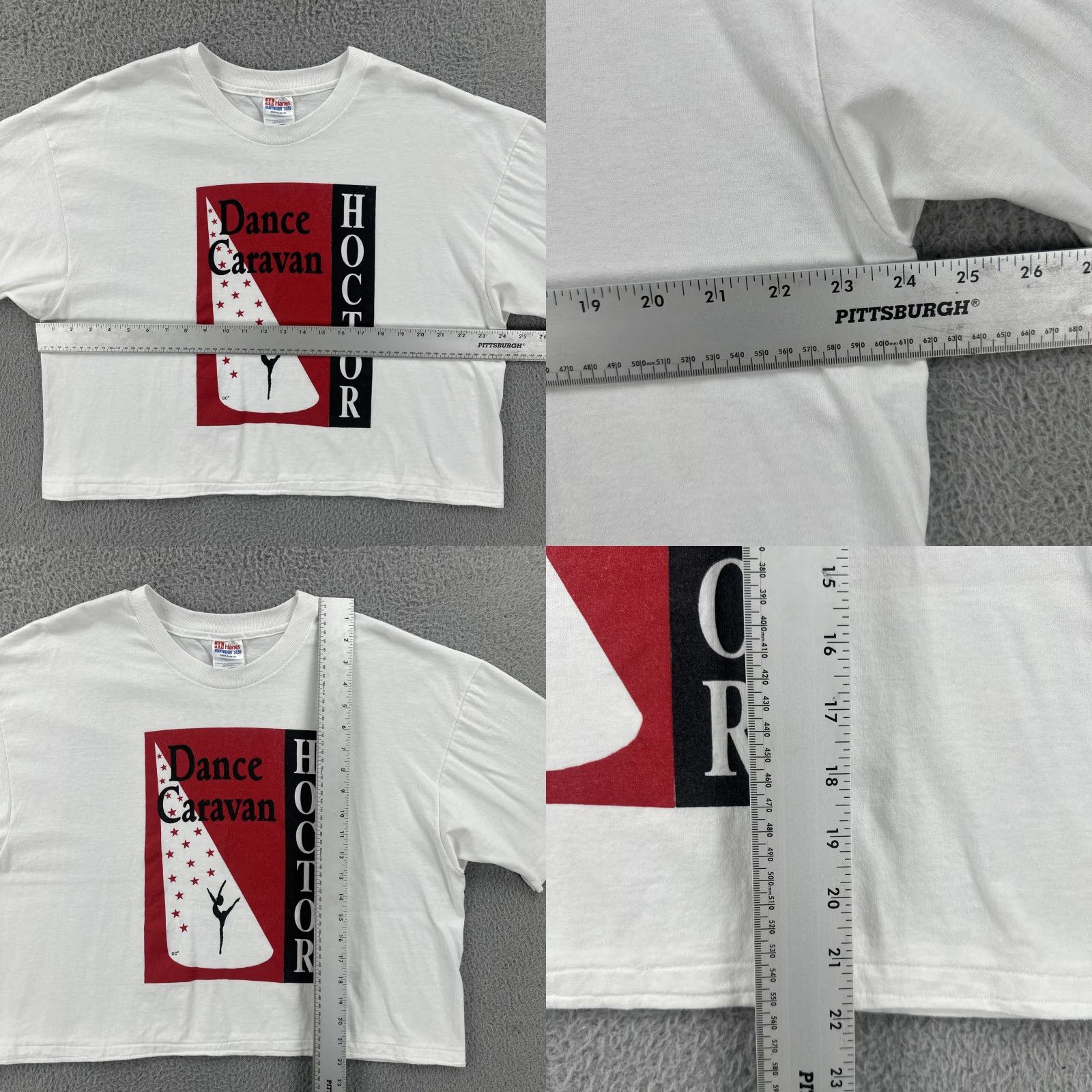 Hanes VINTAGE Hanes Shirt XL White 1990s Cropped Single Stitch USA Made Women's Sportswear Beach Style Mens Womens Girls Size XL / US 12-14 / IT 48-50 - 8 Thumbnail