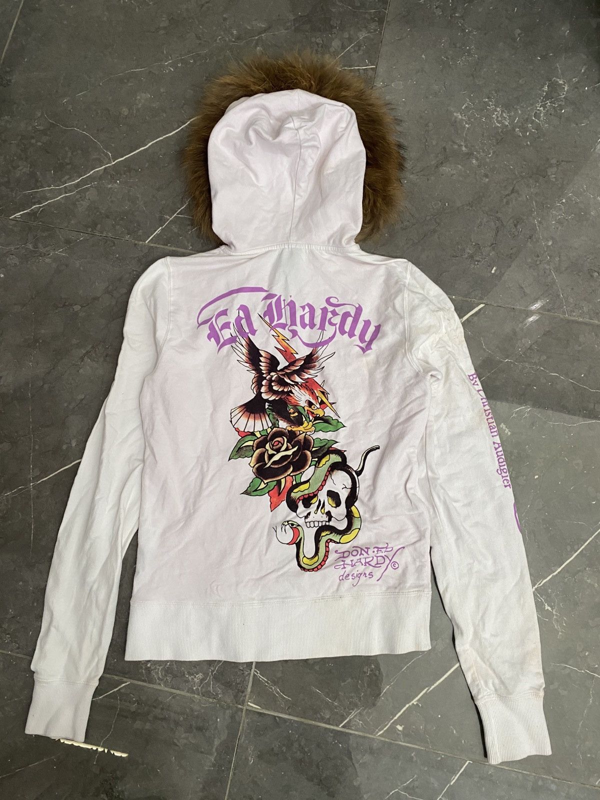 Ed Hardy Edhardy Furhoodie Y2K Size US XS / EU 42 / 0 - 4 Thumbnail