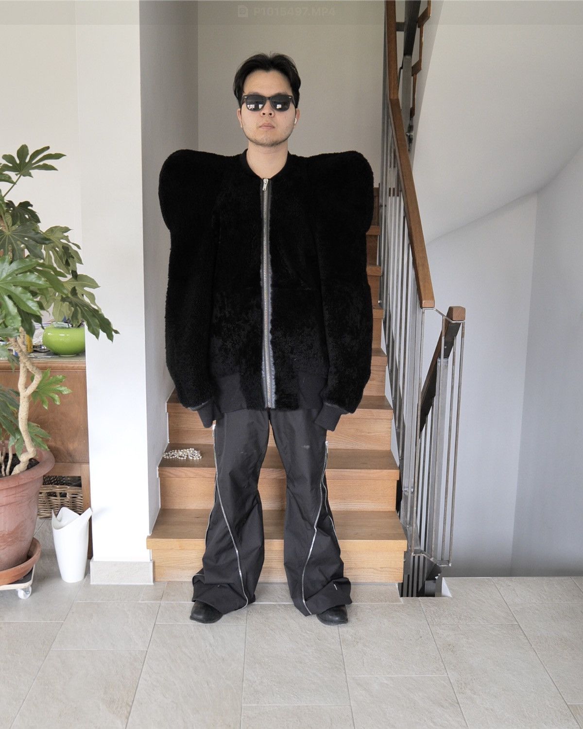Rick Owens Rick Owens Kunst Pagoda Shearling Bomber Jacket Size US S / EU 44-46 / 1 - 2 Thumbnail