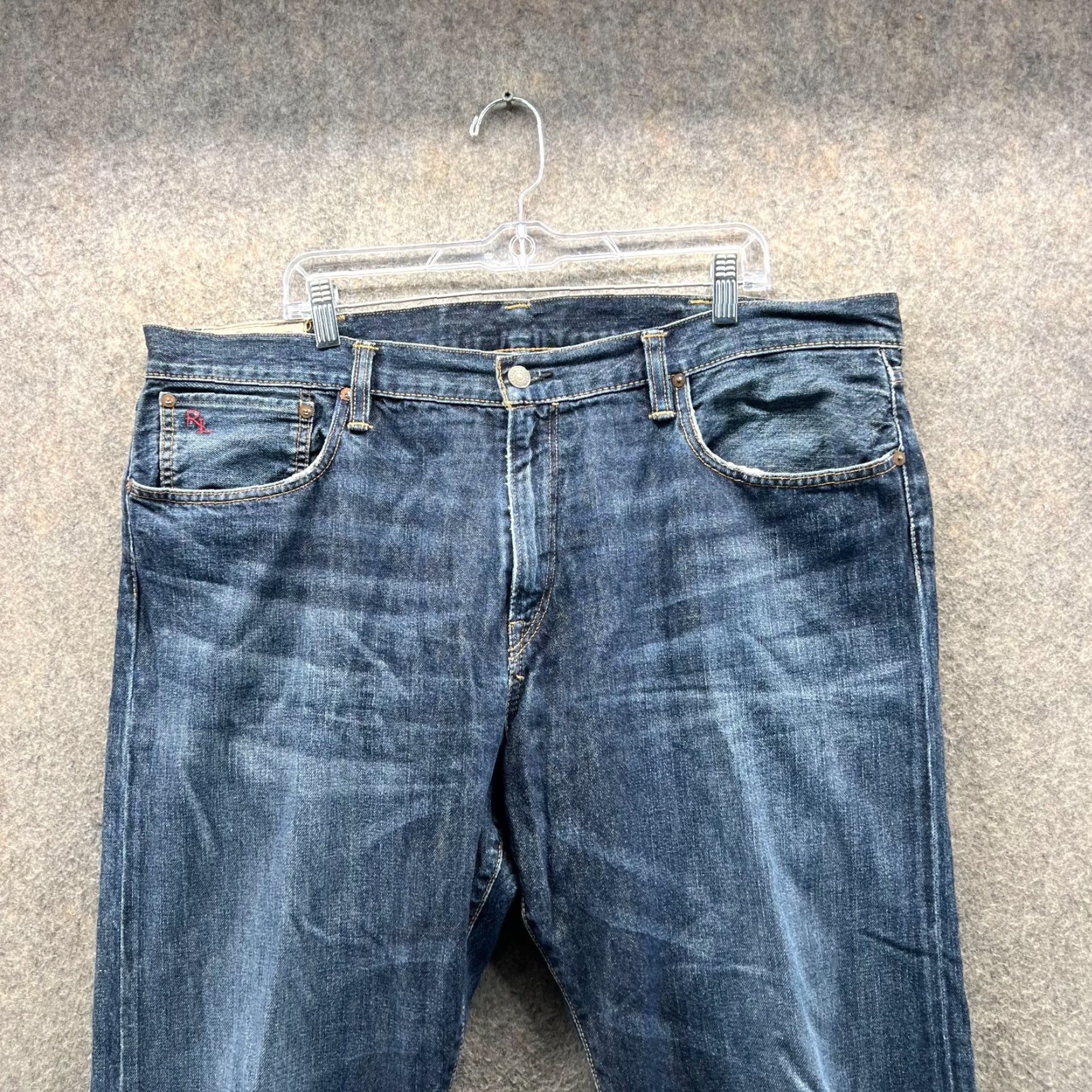 Polo Ralph Lauren Vintage Polo Ralph Lauren Jeans Mens 40x32 Blue Denim Straight Cotton Stone Wash Size 40 Inseam 32 Regular Fit Straight Size US L / EU 52-54 / 3 - 7 Thumbnail