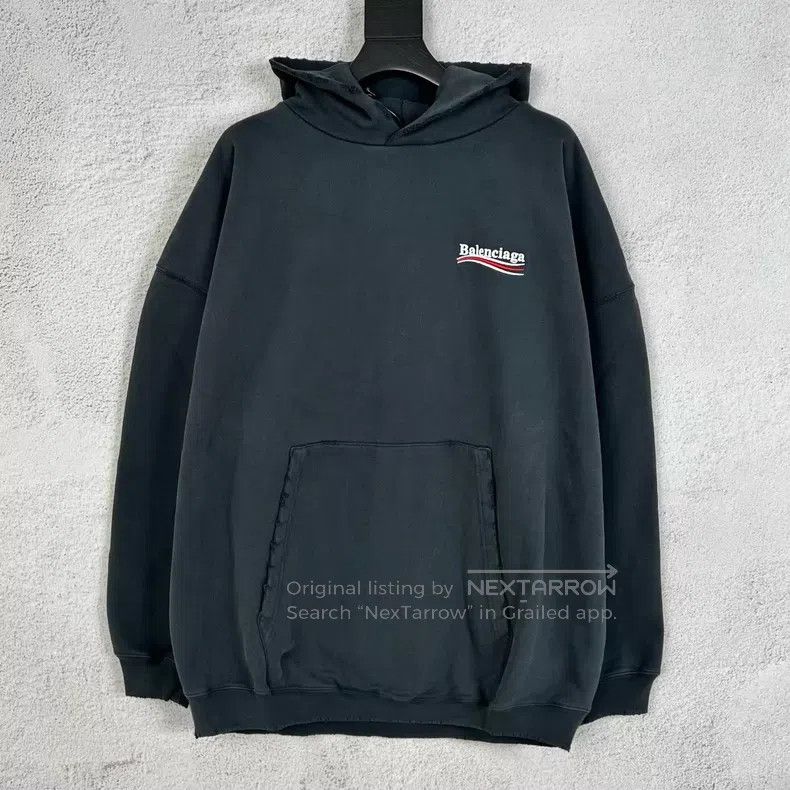 Balenciaga Balenciaga Coke Wave Lettering Embroidered Hooded Sweatshi Size US M / EU 48-50 / 2 - 1 Thumbnail