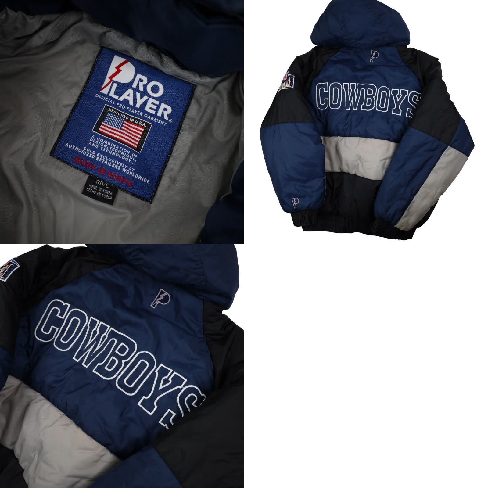 Pro Player VINTAGE Pro Player Dallas Cowboys Mens Large Puffer Coat Blue Size US L / EU 52-54 / 3 - 8 Thumbnail