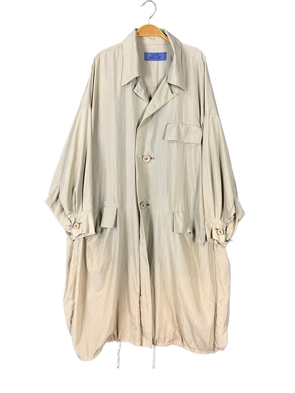 Issey Miyake Vintage 80s Issey Miyake Windcoat Nylon Oversized Long Coat Size US M / EU 48-50 / 2 - 3 Thumbnail