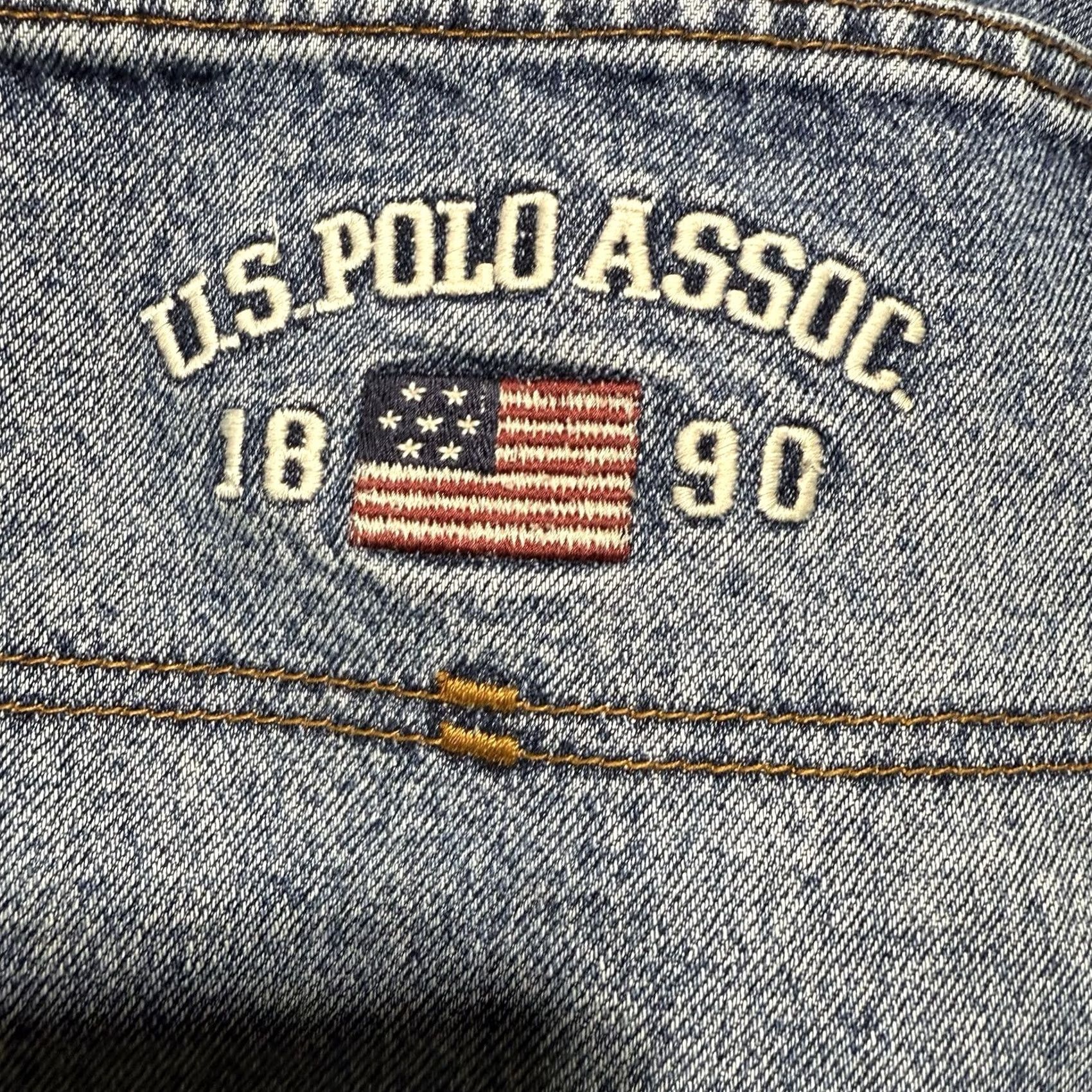 Vintage VINTAGE US POLO ASSN JEANS CO Mens Jeans Baggy Hip Hop Skater Grunge Blue 38x32 Denim Wide-Leg Y2K Mens Size US M / EU 48-50 / 2 - 5 Thumbnail
