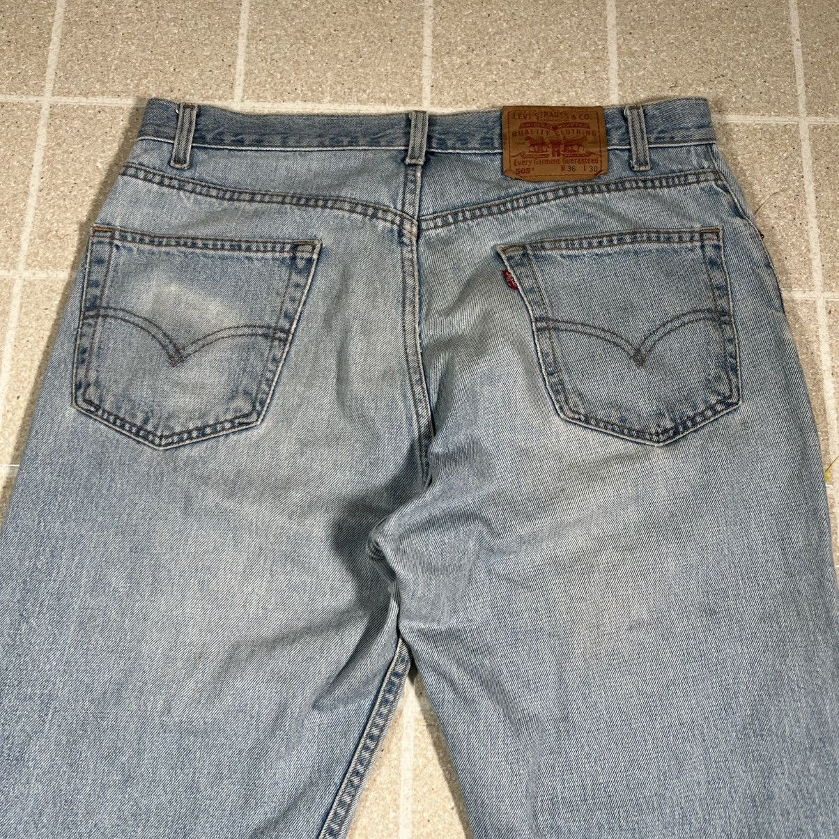 Levi's Vintage Levi's 505 Distressed Straight Jeans Made in Mexico Size US 34 / EU 50 - 2 Thumbnail