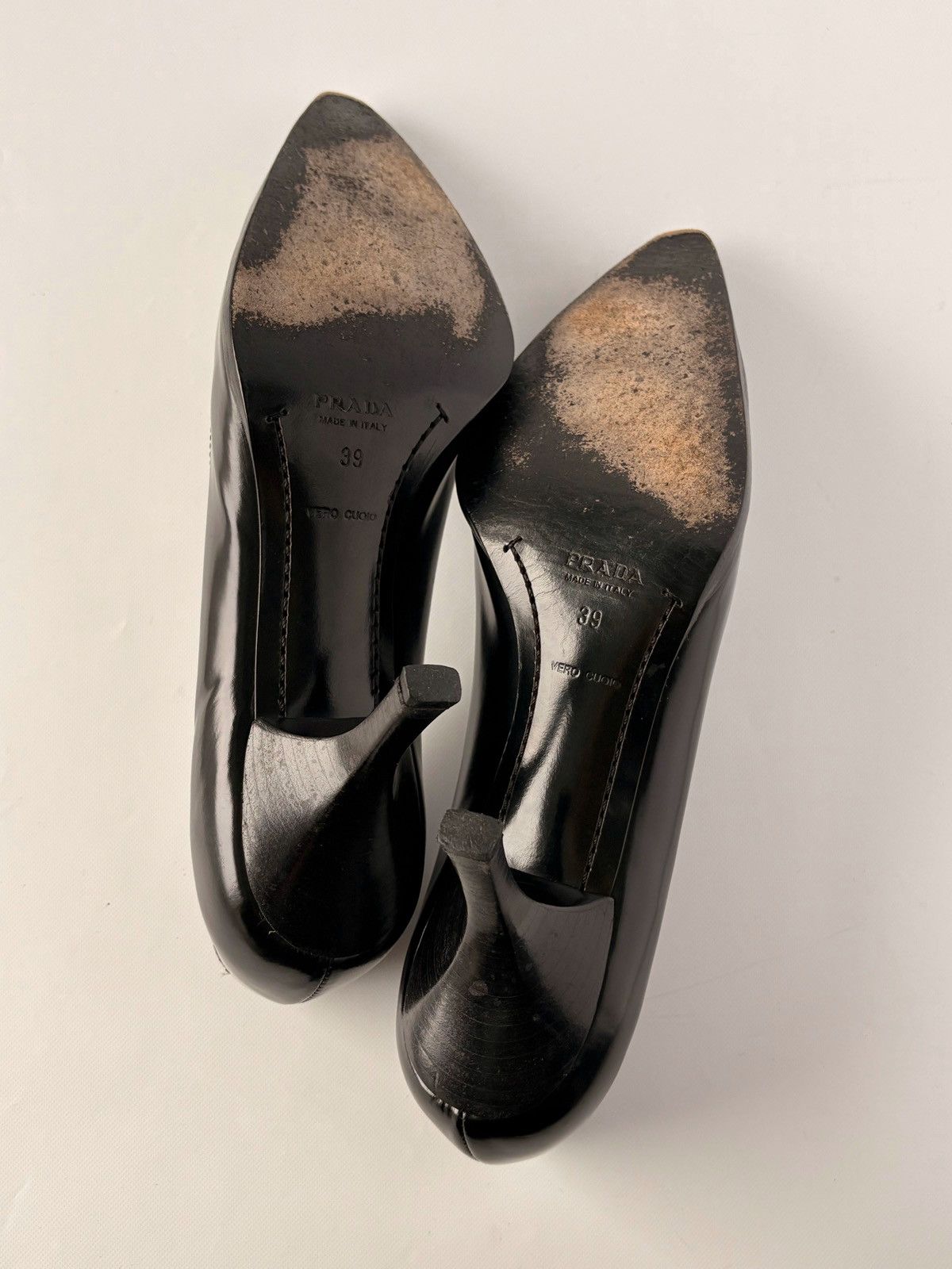 Prada Prada black leather high heels pointed toe pumps 39 US 9 Size US 9 / IT 39 - 9 Thumbnail