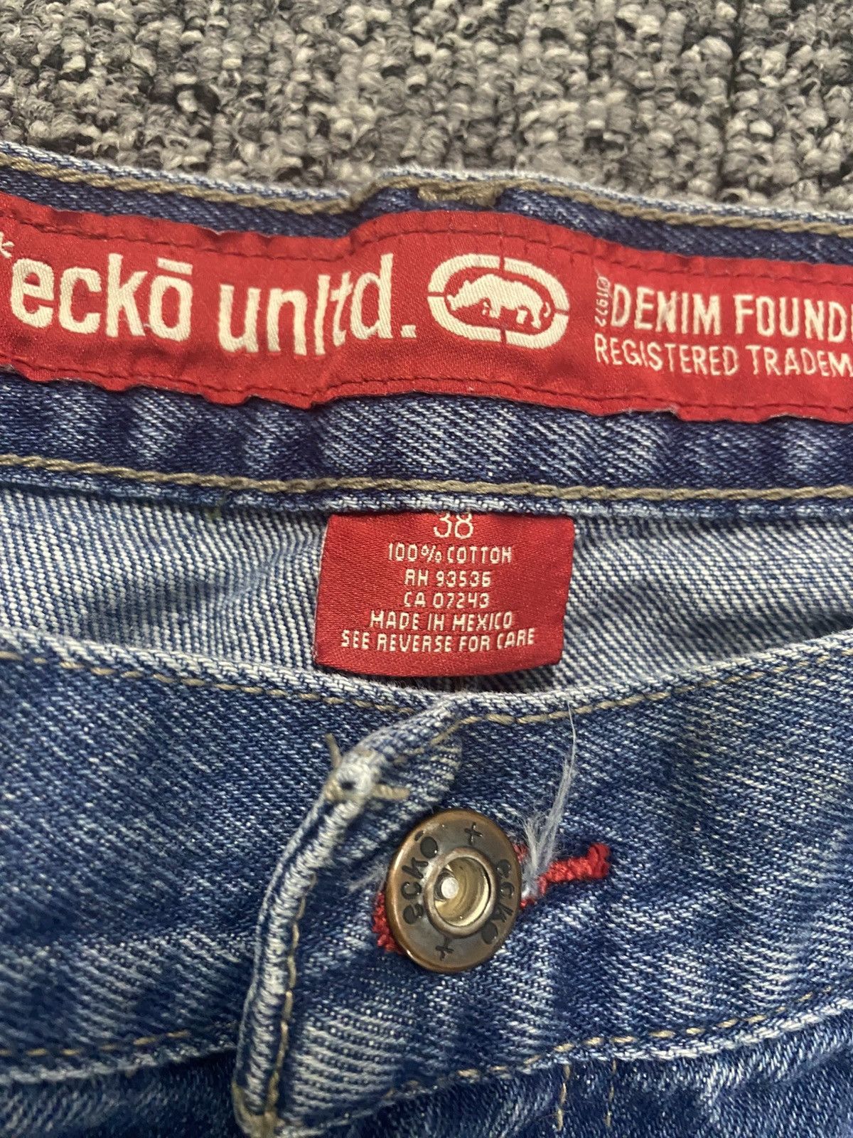 Ecko Unltd. × Vintage Ecko UNLTD Shorts Mens 38 Blue Jean Loose Baggy Skater Y2K Size US 38 / EU 54 - 6 Thumbnail