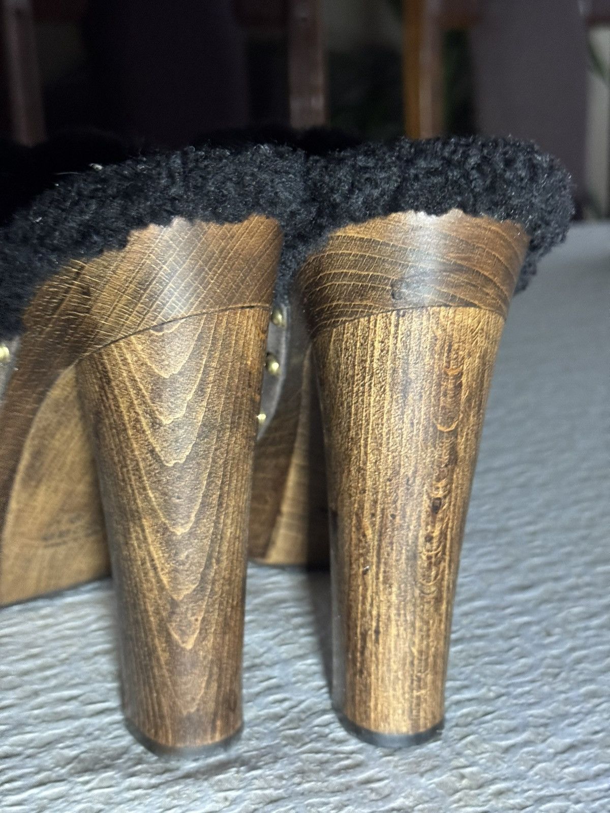 Gucci Gucci Suede Wooden Platform Mules – Made in Italy Size US 9.5 / IT 39.5 - 3 Thumbnail