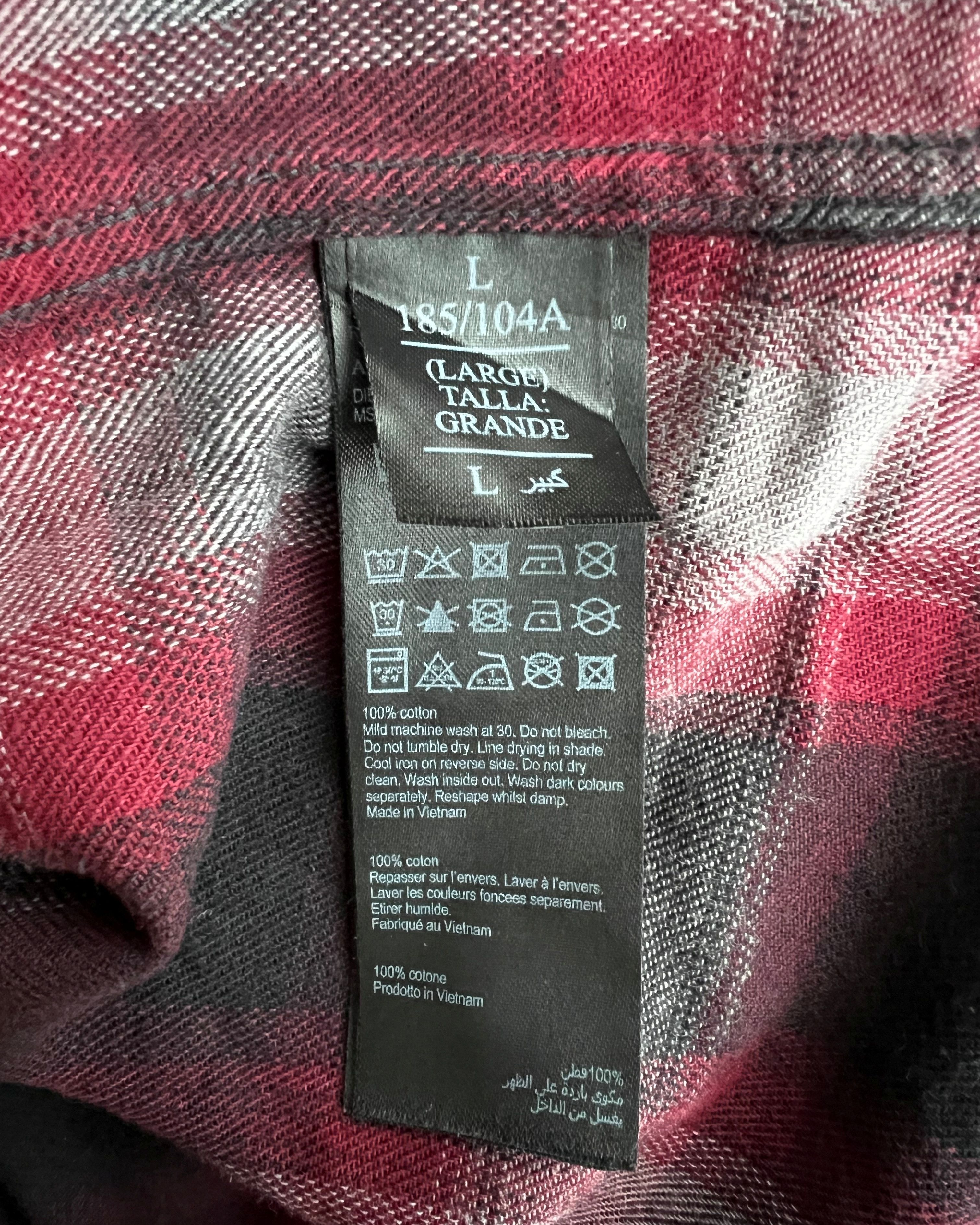 Allsaints × Flannel ALL SAINTS DIEFFEN LONG SLEEVE CHECK FLANNEL SHIRT MEN’S M/L Size US M / EU 48-50 / 2 - 5 Thumbnail