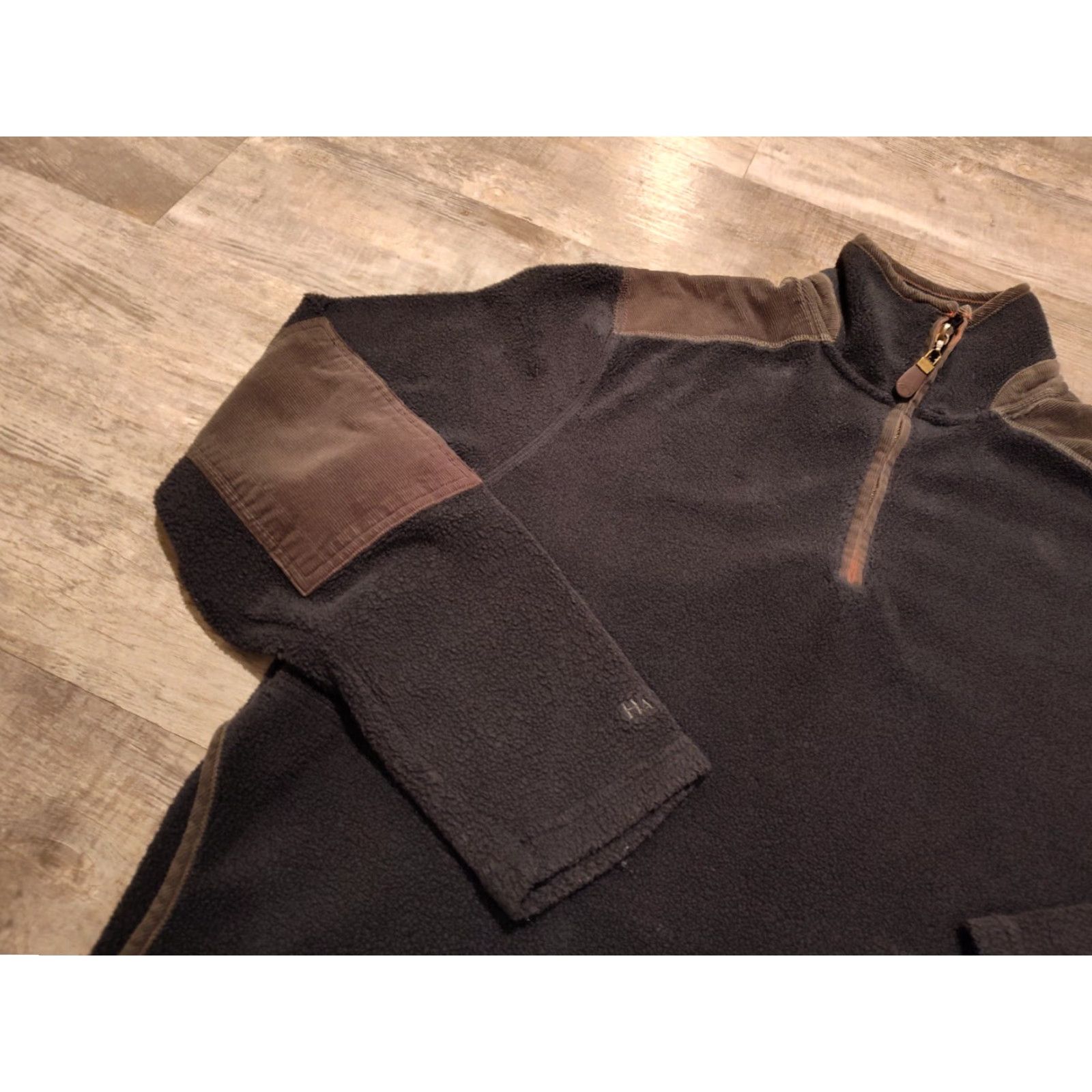 Orvis Orvis Mens Brown Pullover Fleece Quarter Zip Corduroy Elbow Patches Size M Size US M / EU 48-50 / 2 - 4 Thumbnail